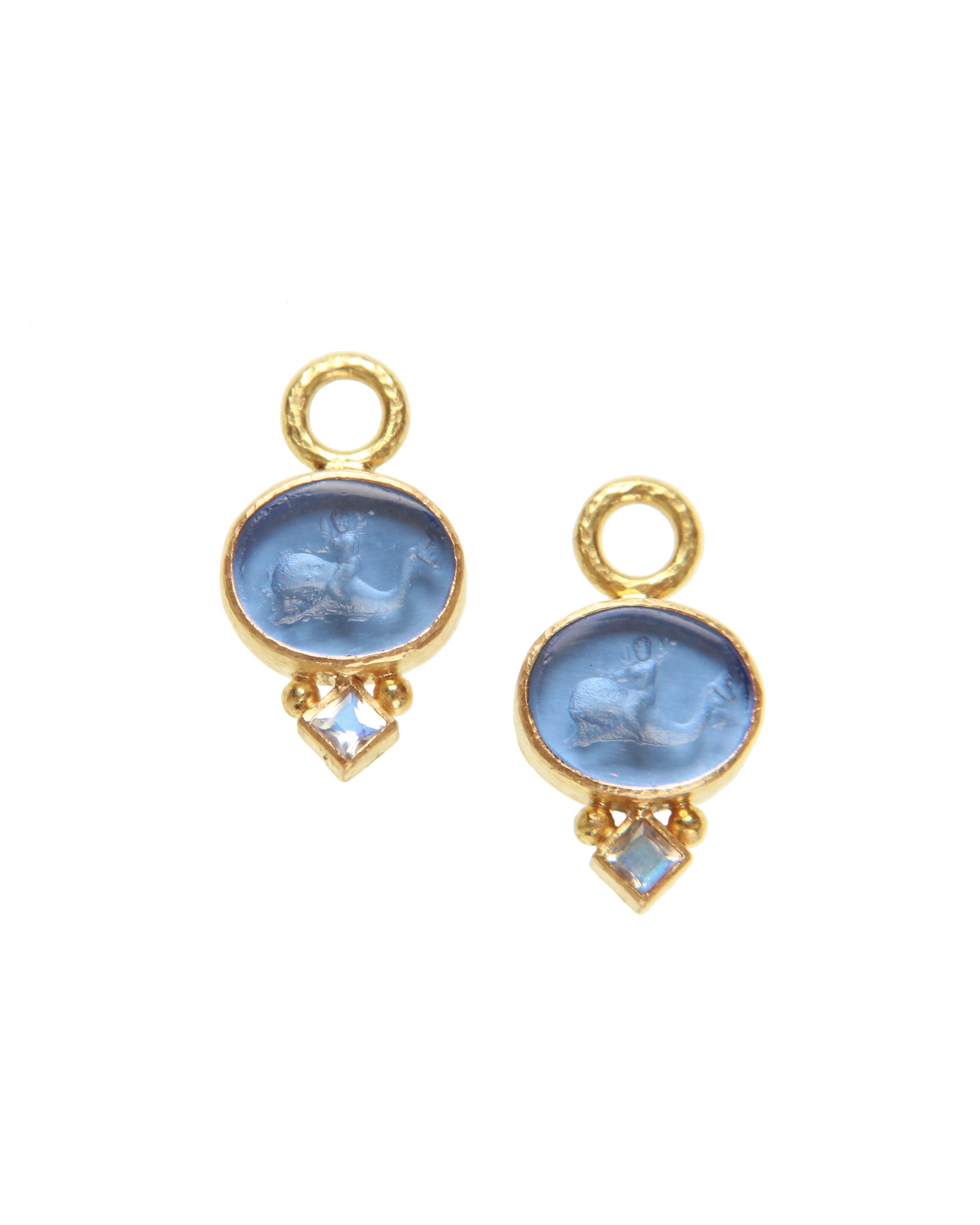 Cerulean 'Dolphin' Earring Charms