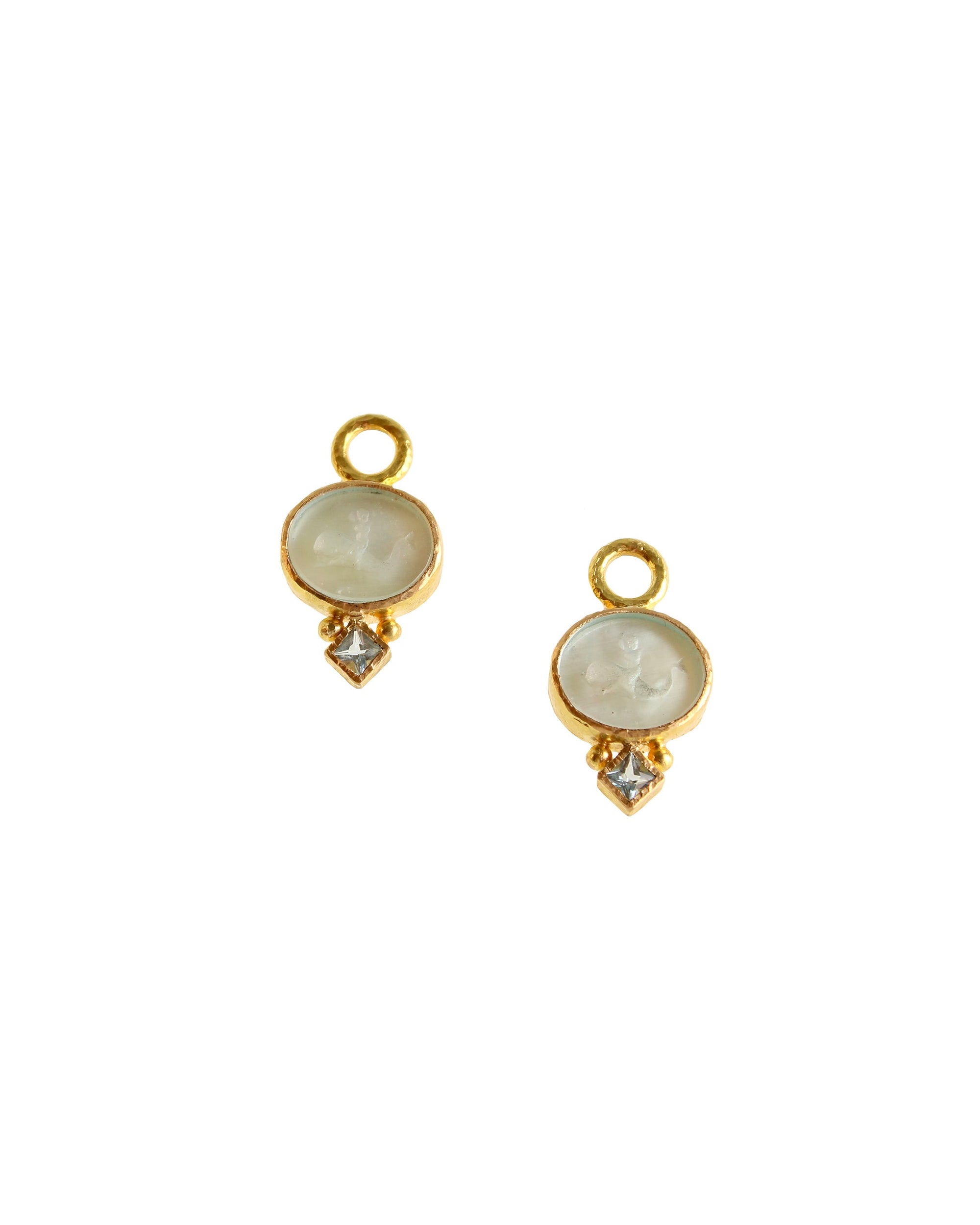 Light Aqua 'Dolphin' Earring Charms