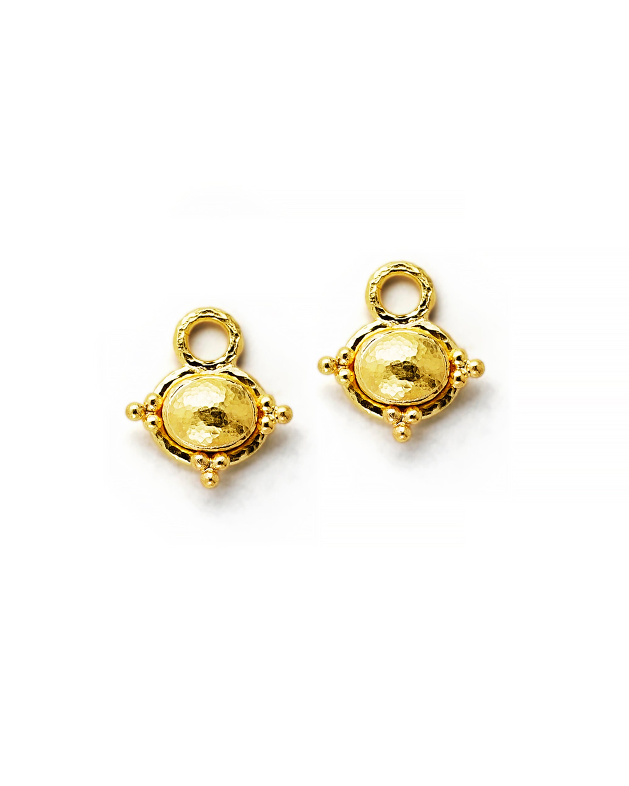 Gold Oval Earring Charms