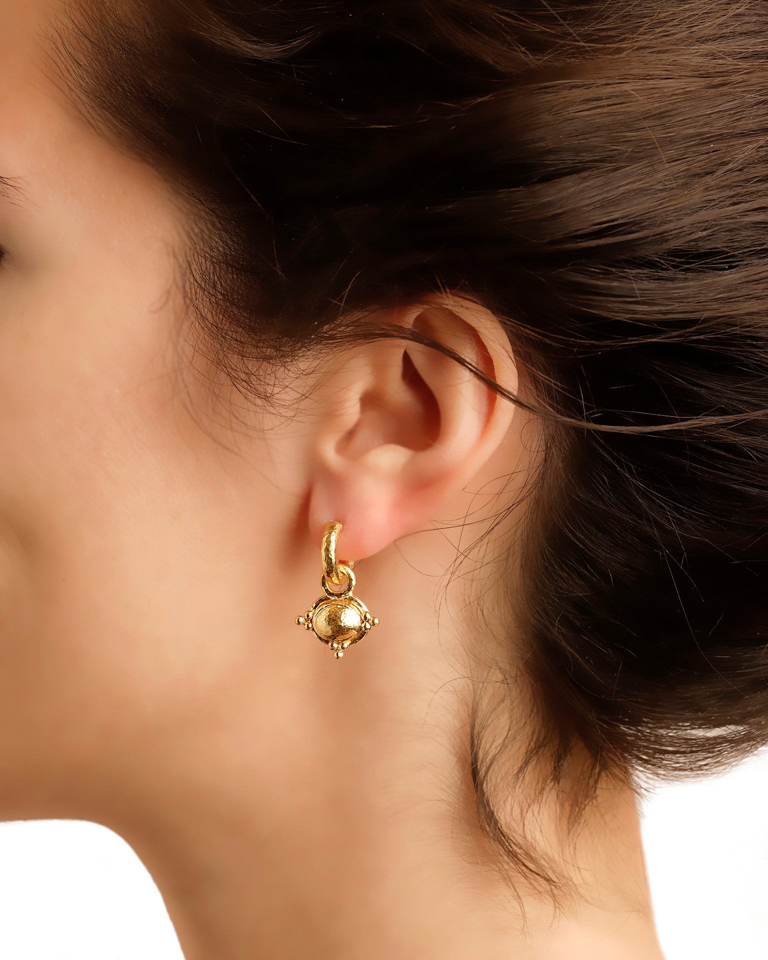 Gold Oval Earring Charms