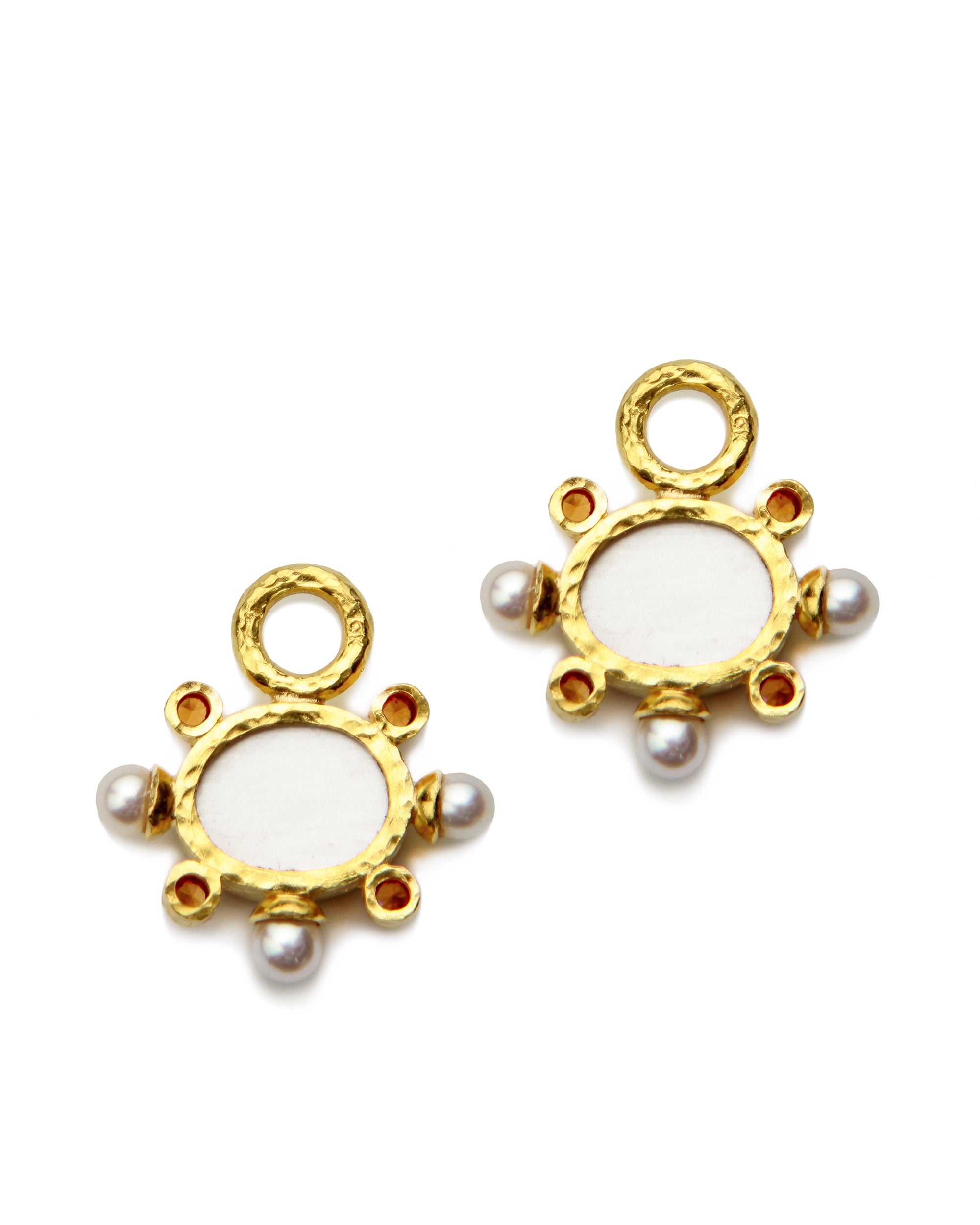 Amber 'Tiny Lion' Earring Charms