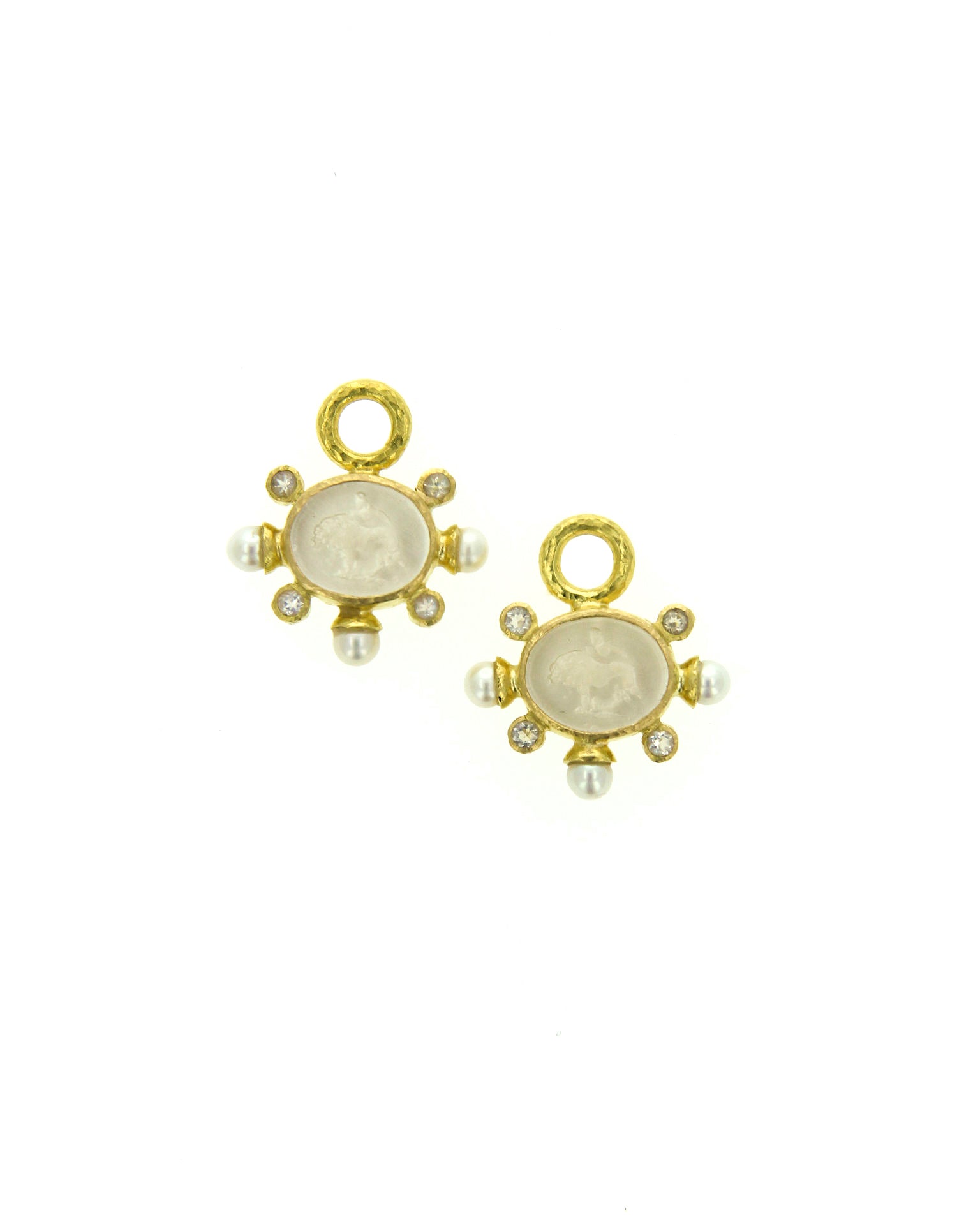 Crystal 'Tiny Lion' Earring Charms