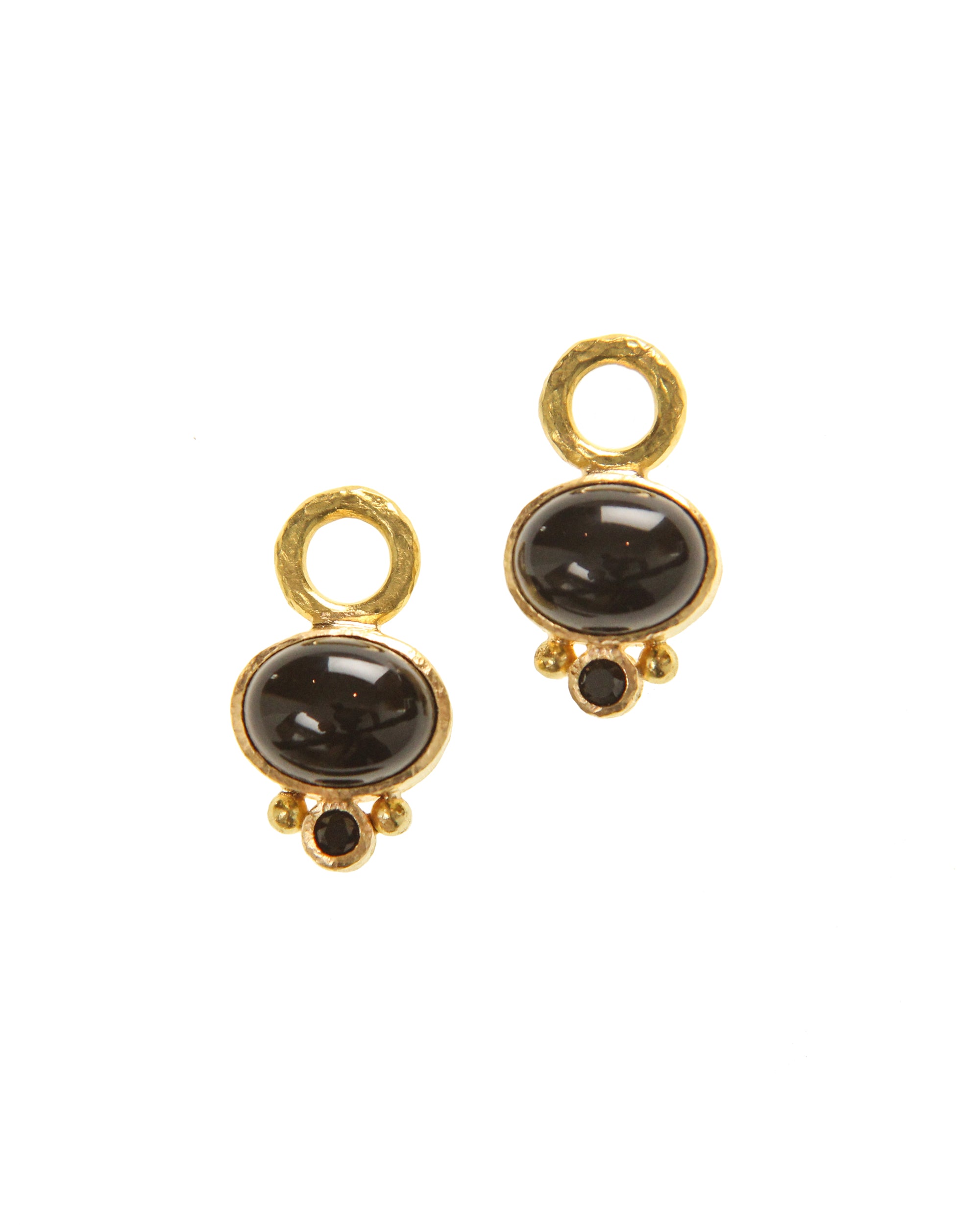 Onyx and Black Spinel Earring Charms