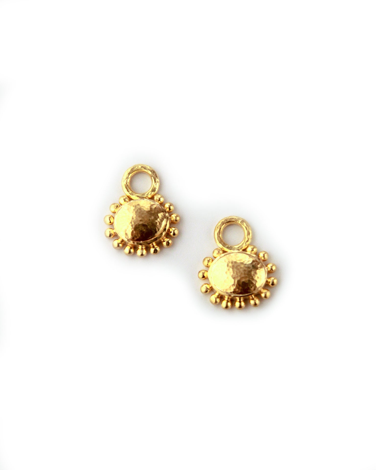 Granulated Oval Earring Charms