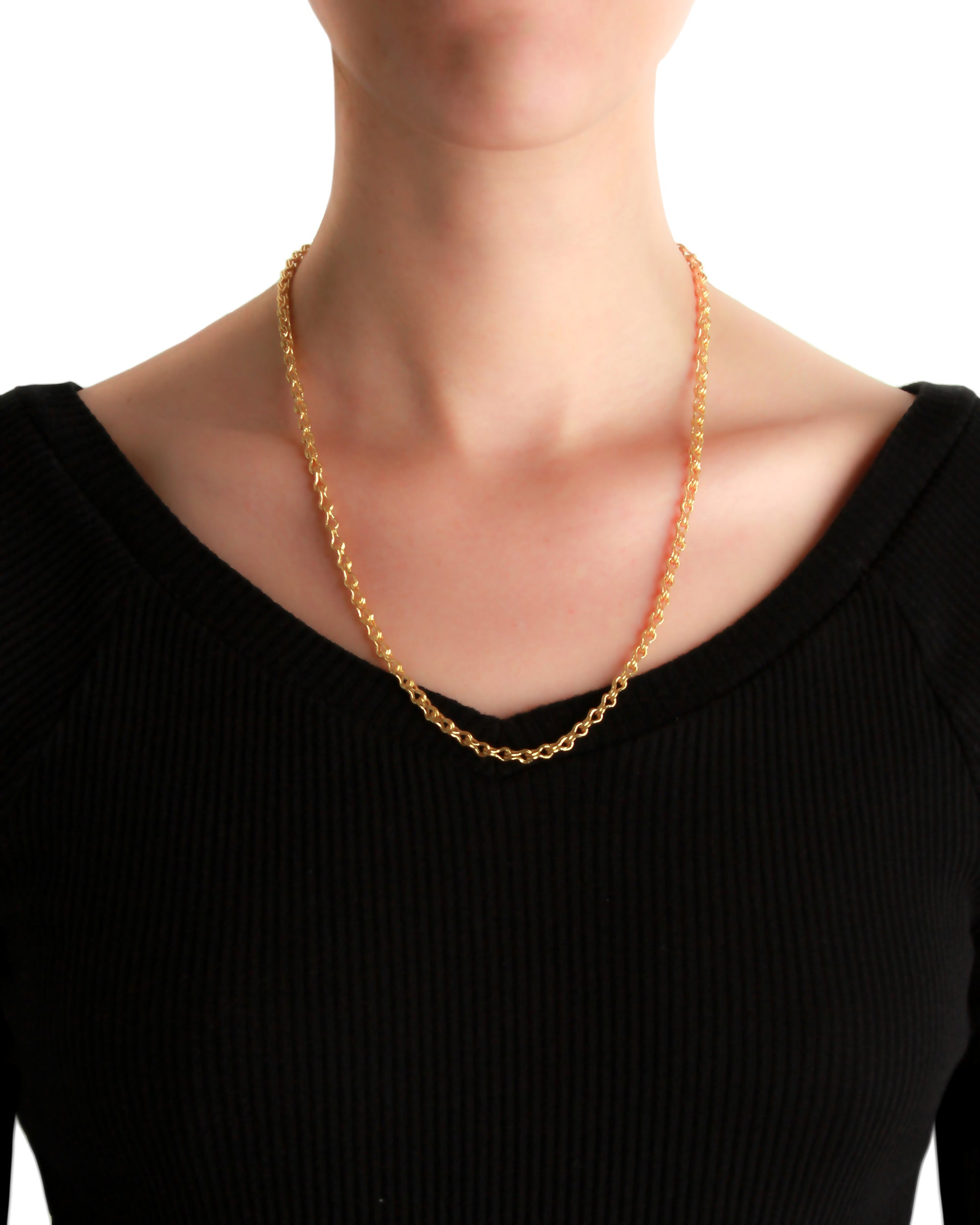 'Giulia' Link Necklace with Gold Toggle