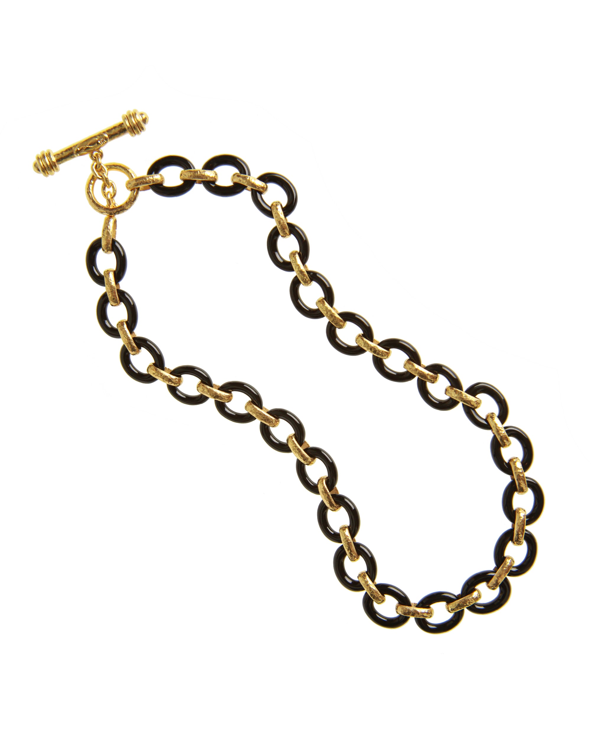 Black Jade 'Positano' Necklace - 17"