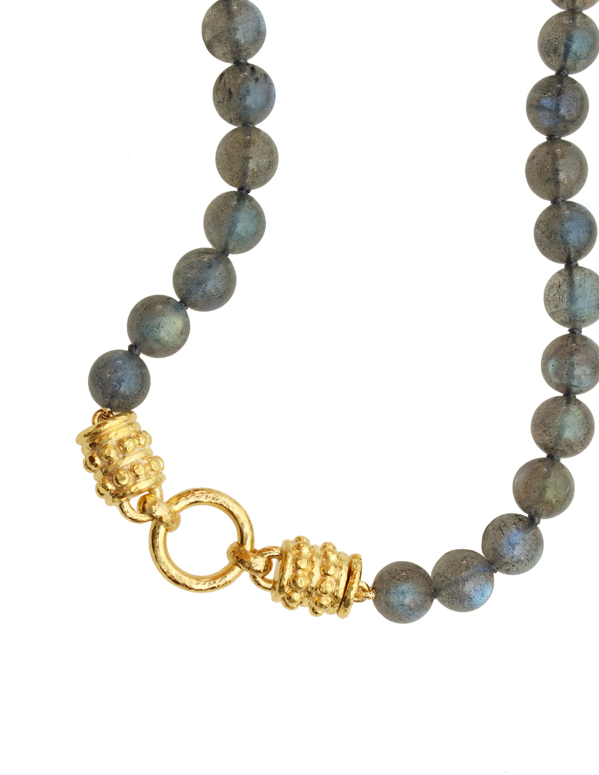 Labradorite Bead Necklace - 17"