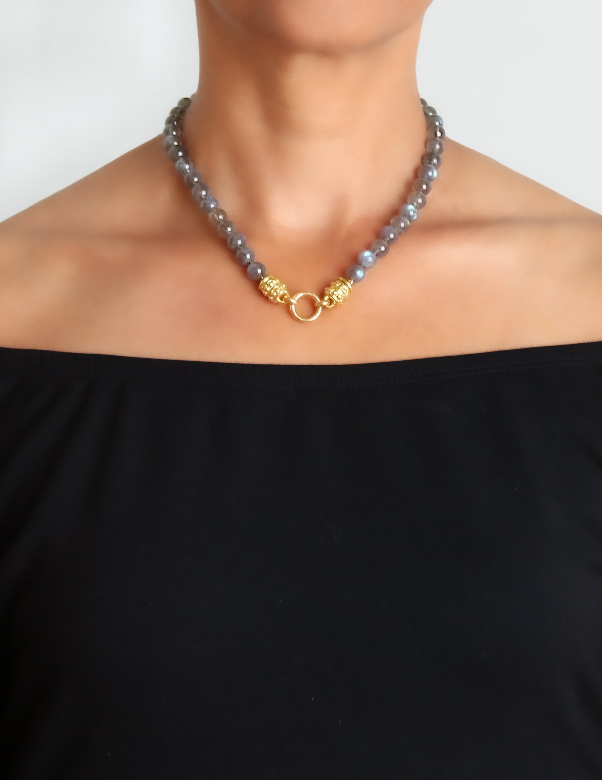 Labradorite Bead Necklace - 17"