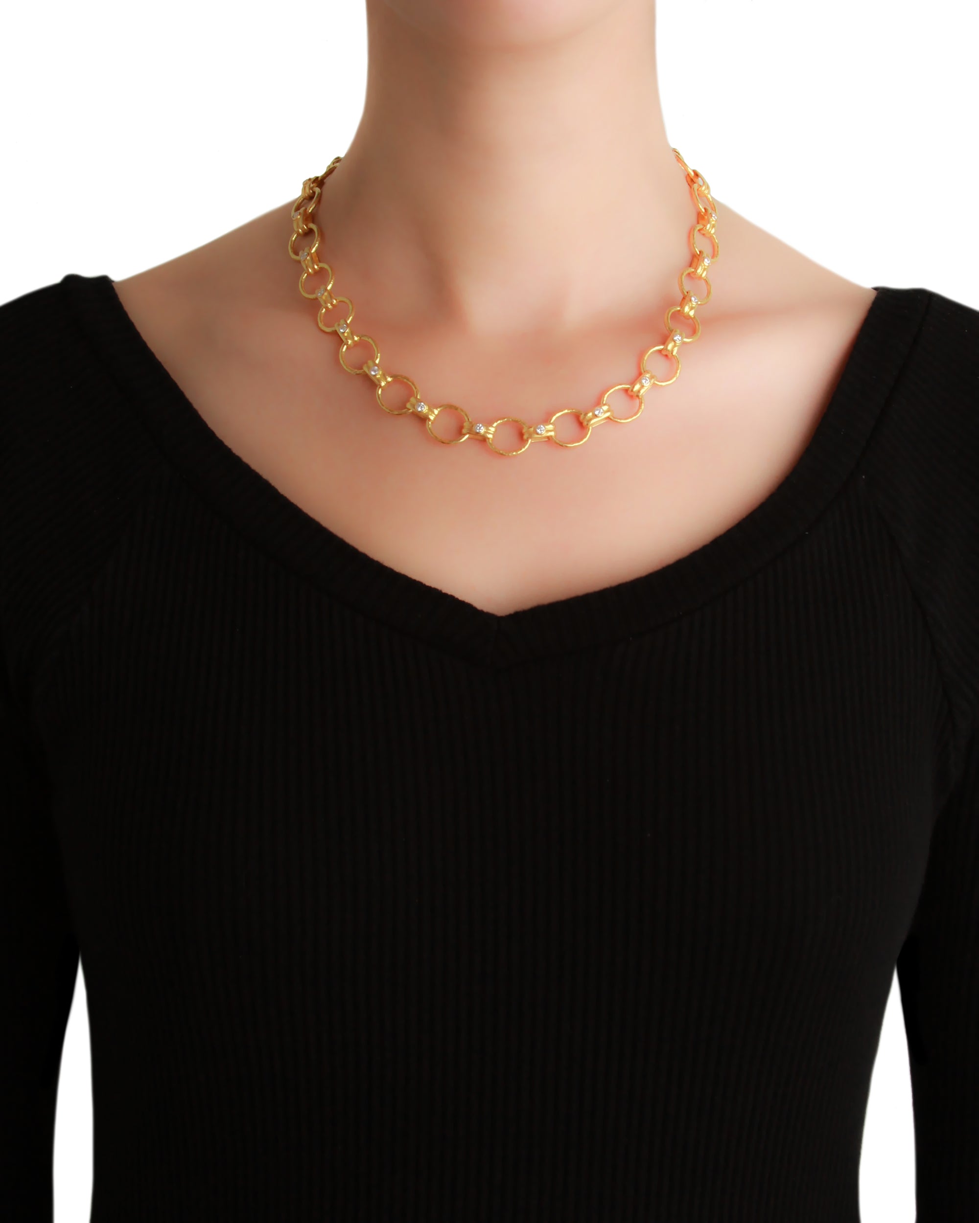 Diamond 'Rimini' necklace with diamond toggle