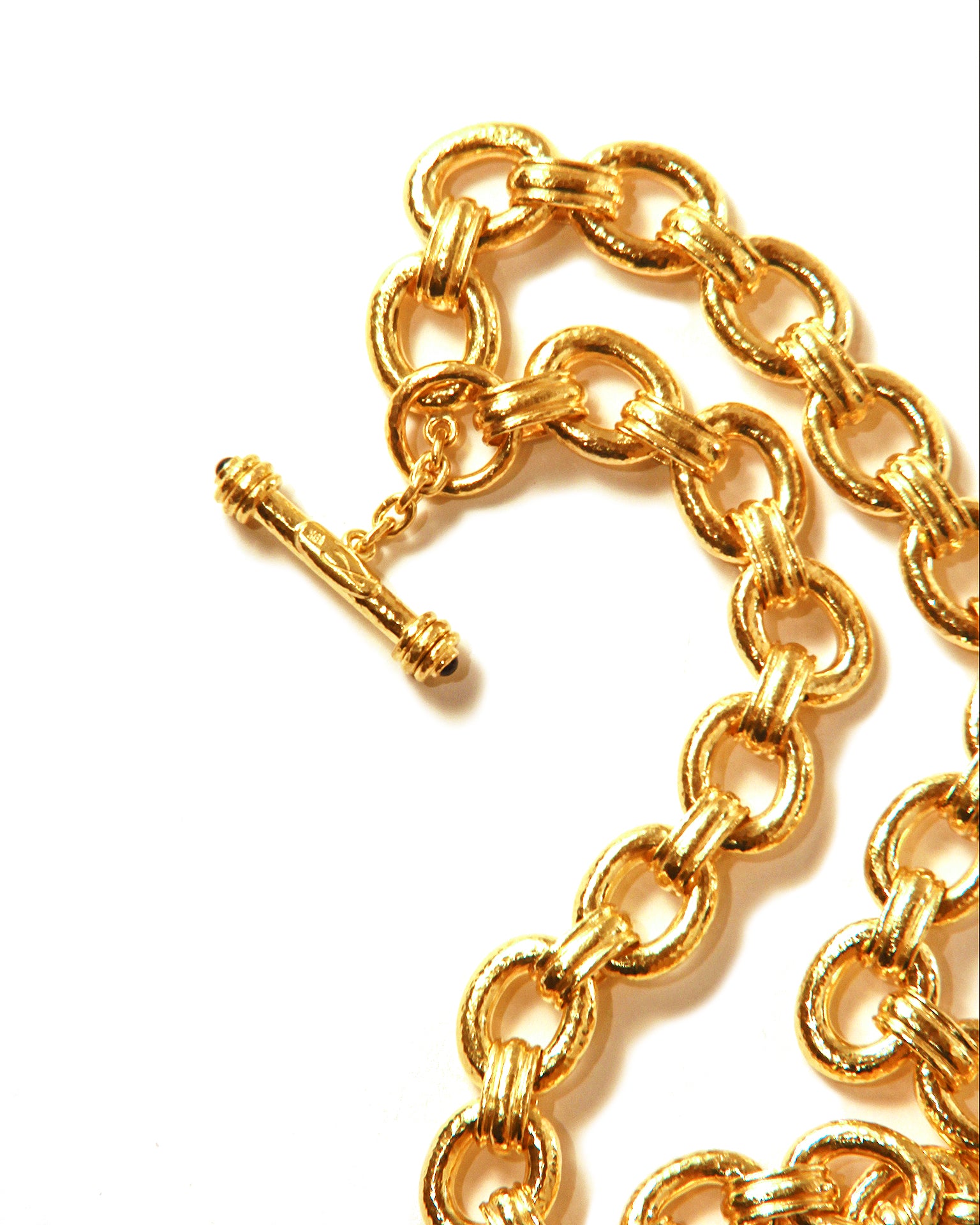'Borghese' link necklace with stone toggle - 17"