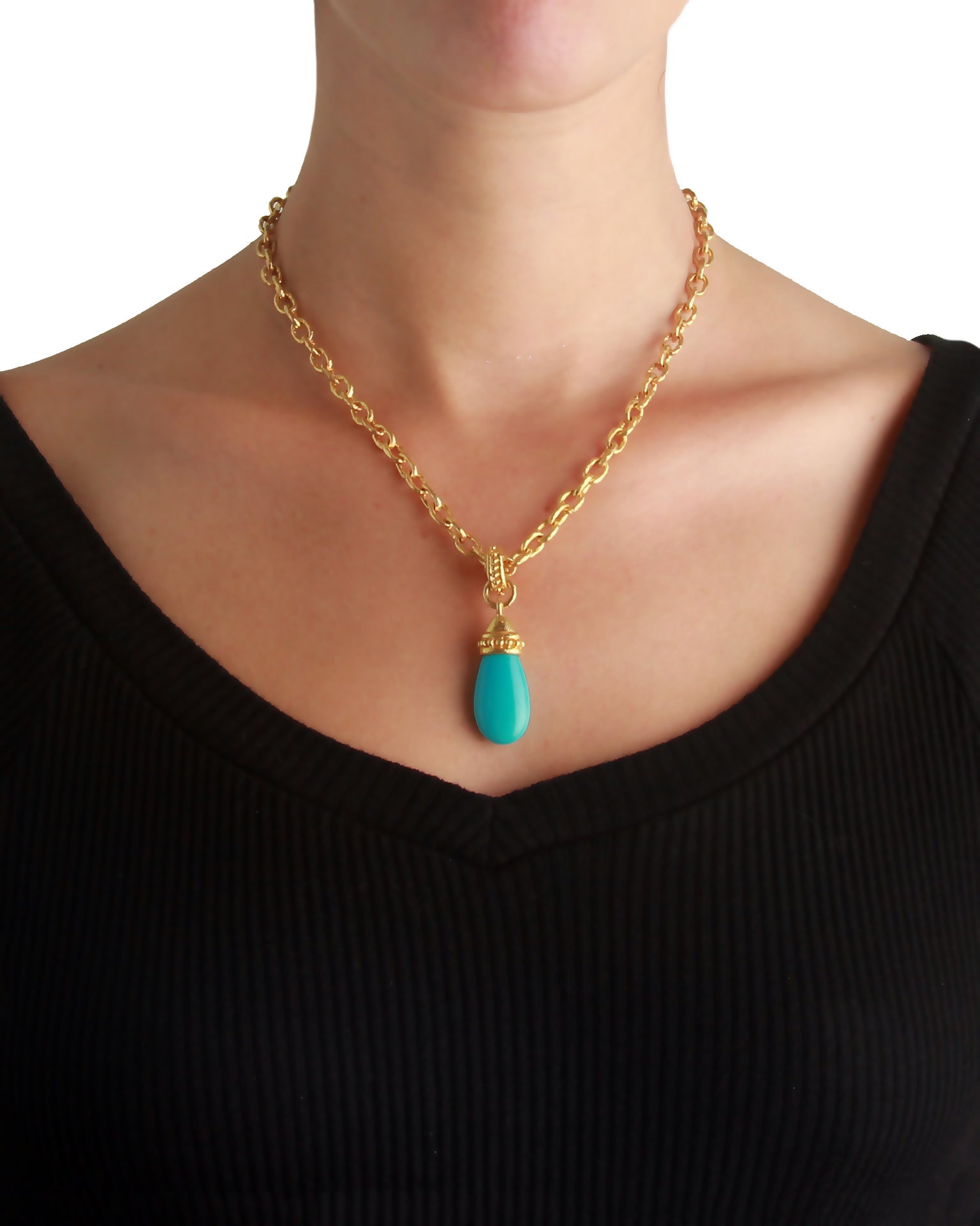 Sleeping Beauty Turquoise Pendant