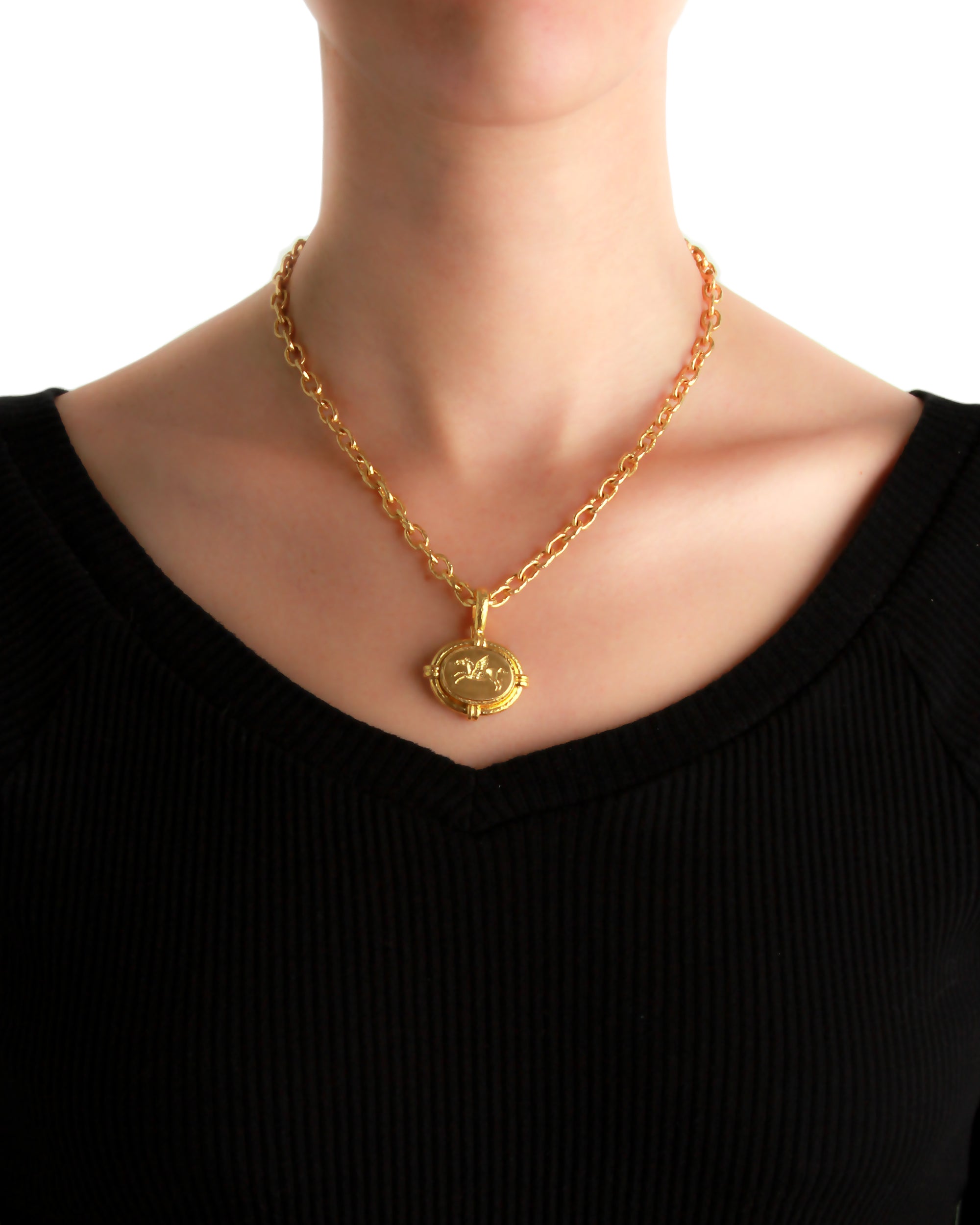 Gold 'Pegasus' Pendant