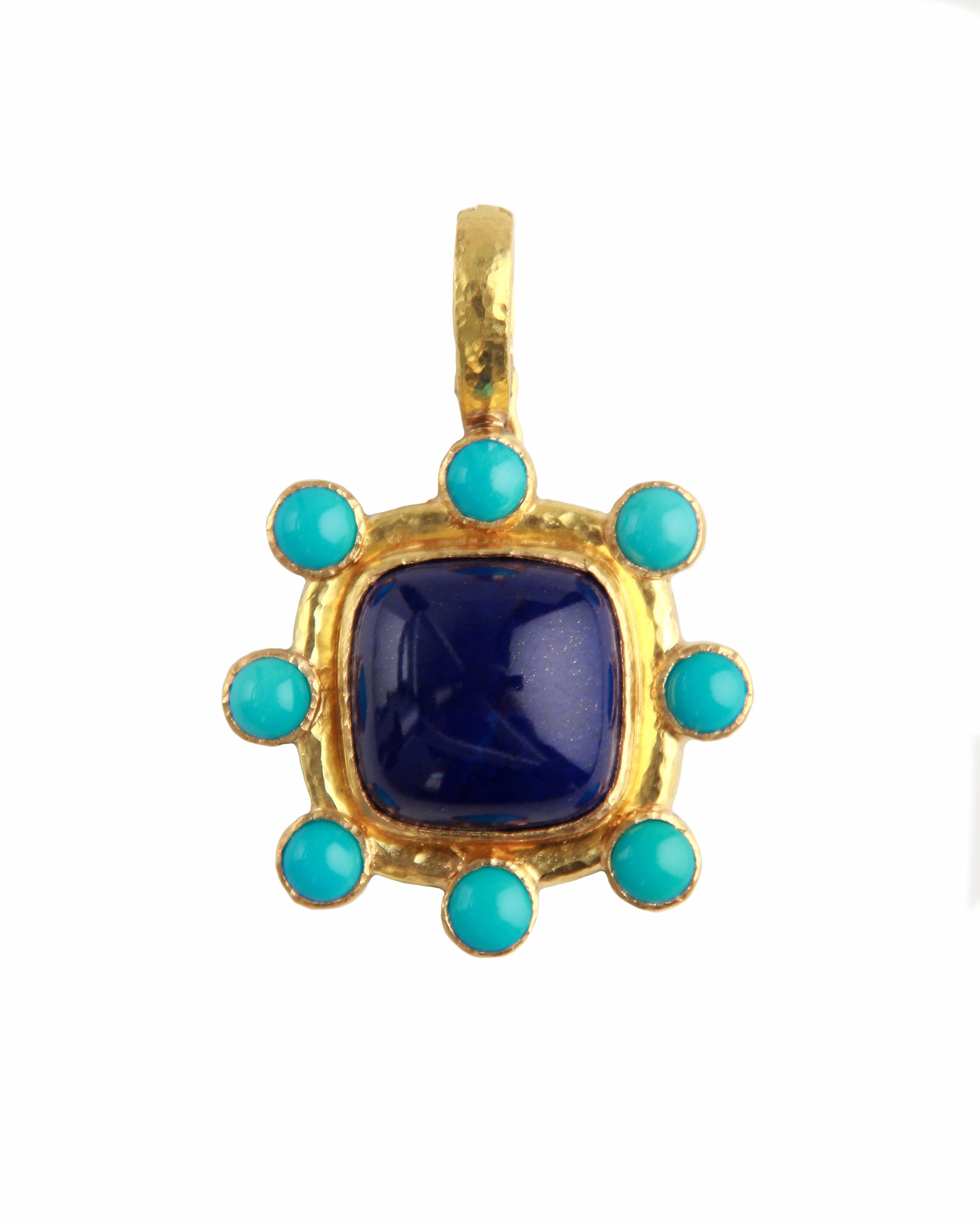 Lapis and Sleeping Beauty Turquoise Pendant