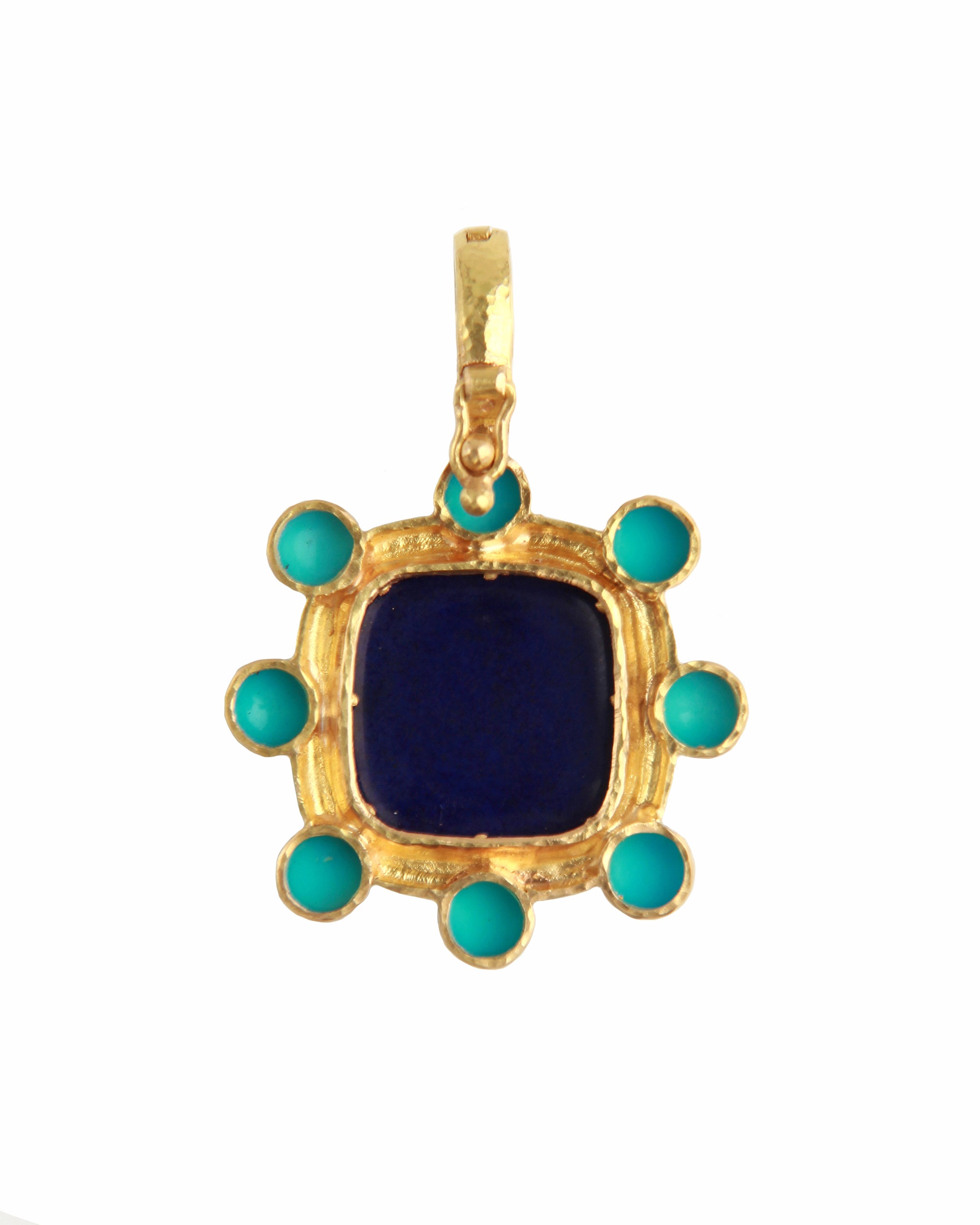 Lapis and Sleeping Beauty Turquoise Pendant