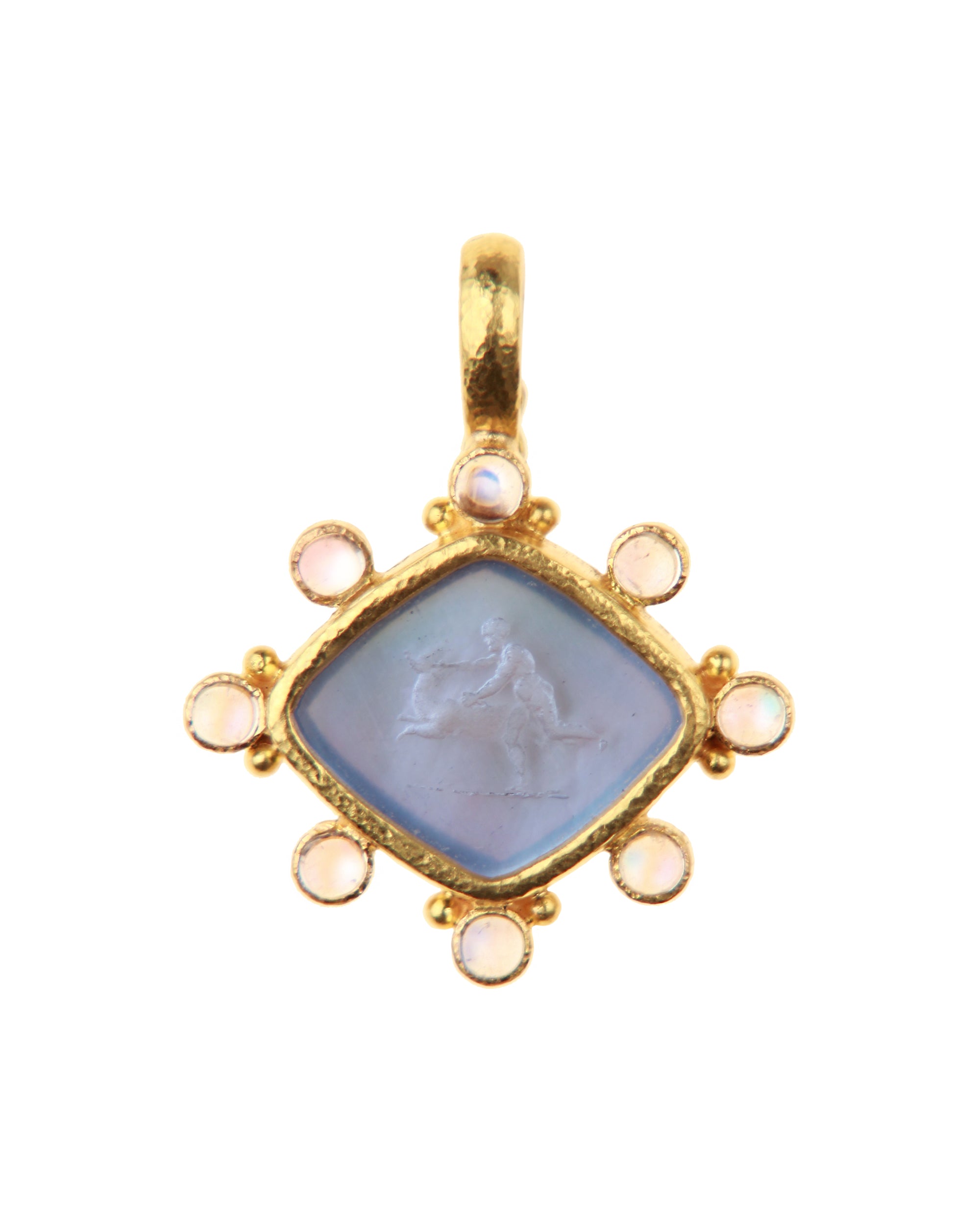 Cerulean 'Rombo God and Deer' Pendant