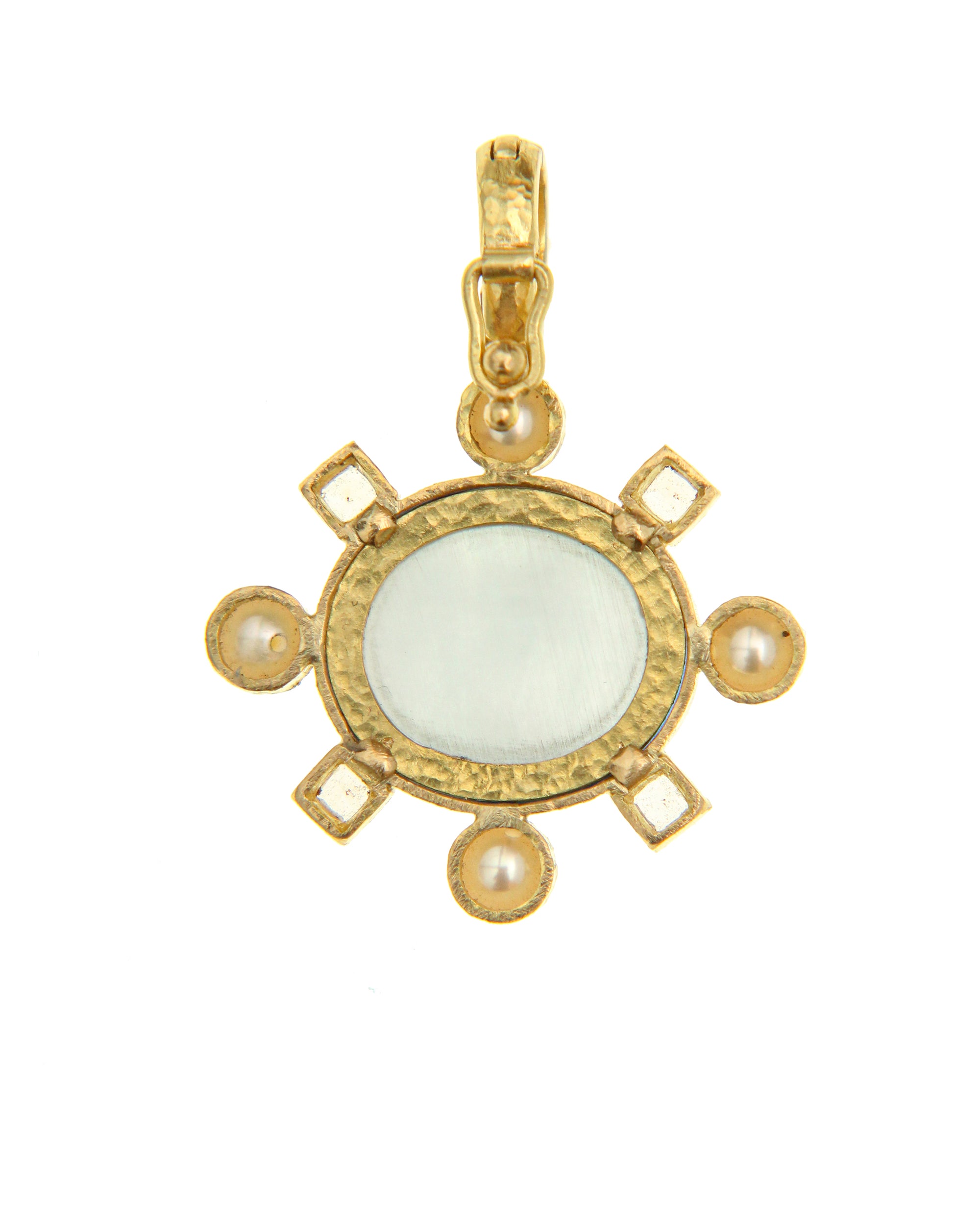 Crystal 'Goddess on Boat' with Pearl Pendant