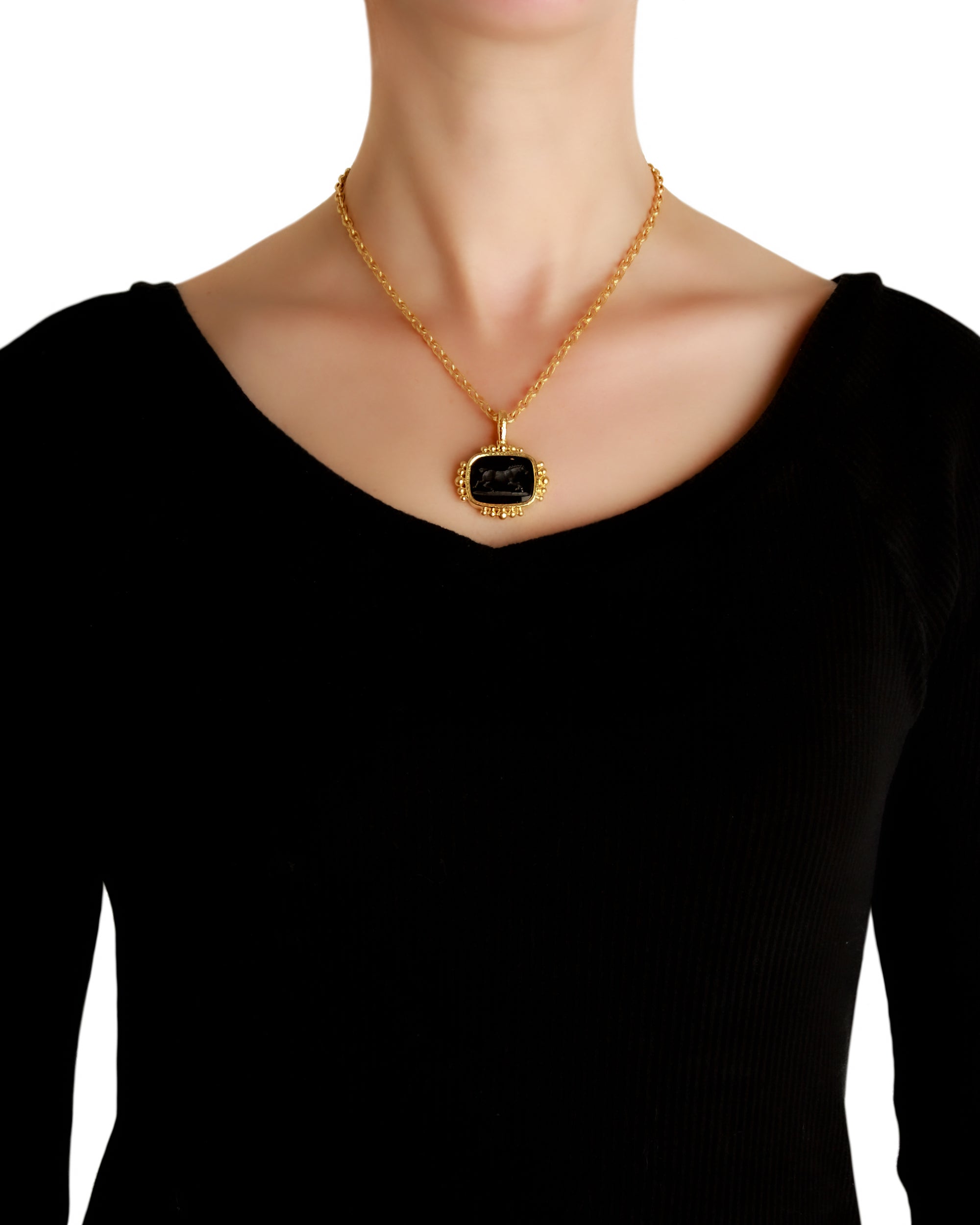 Onyx 'Running Horse' Pendant
