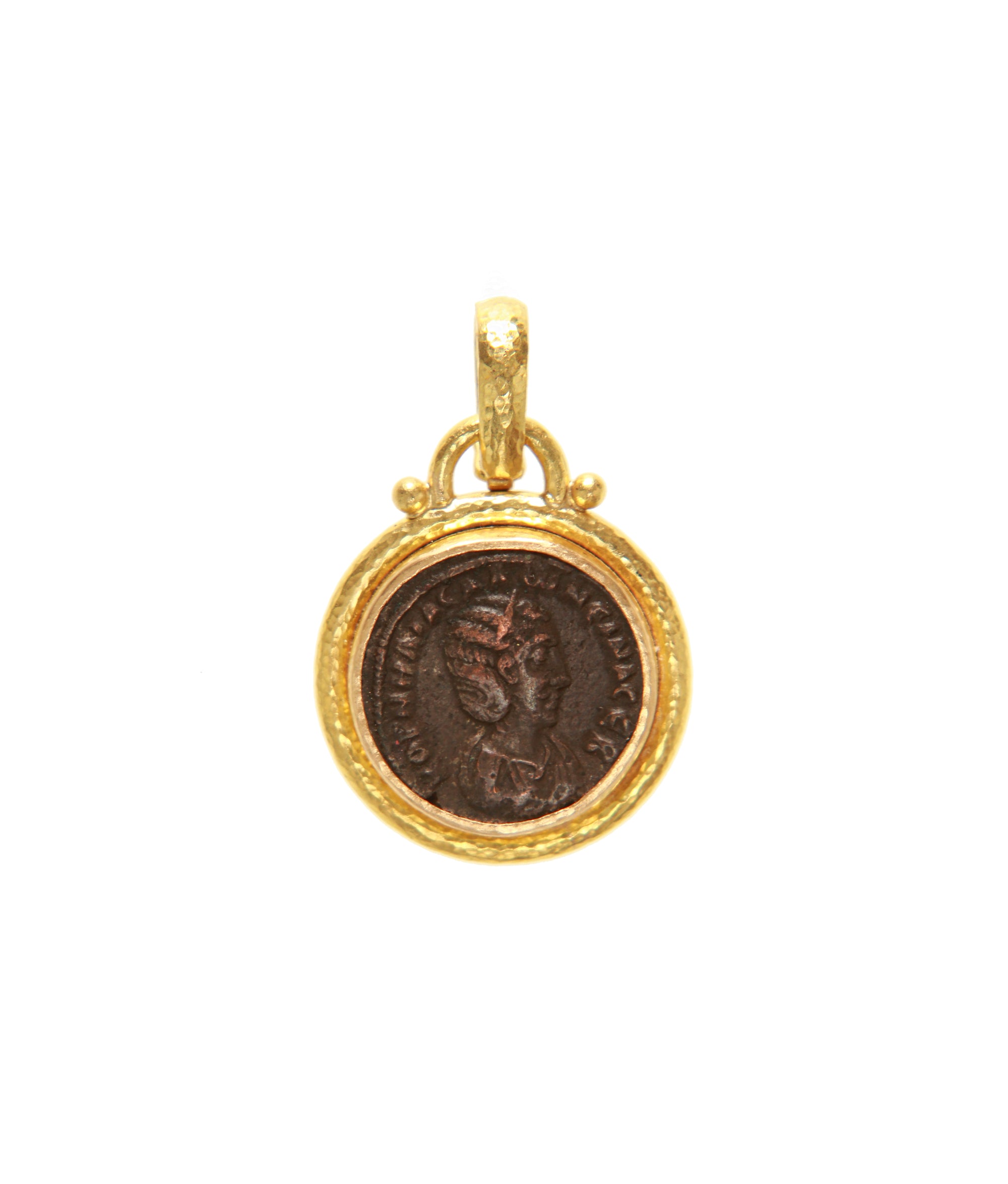 Ancient Bronze Coin Pendant