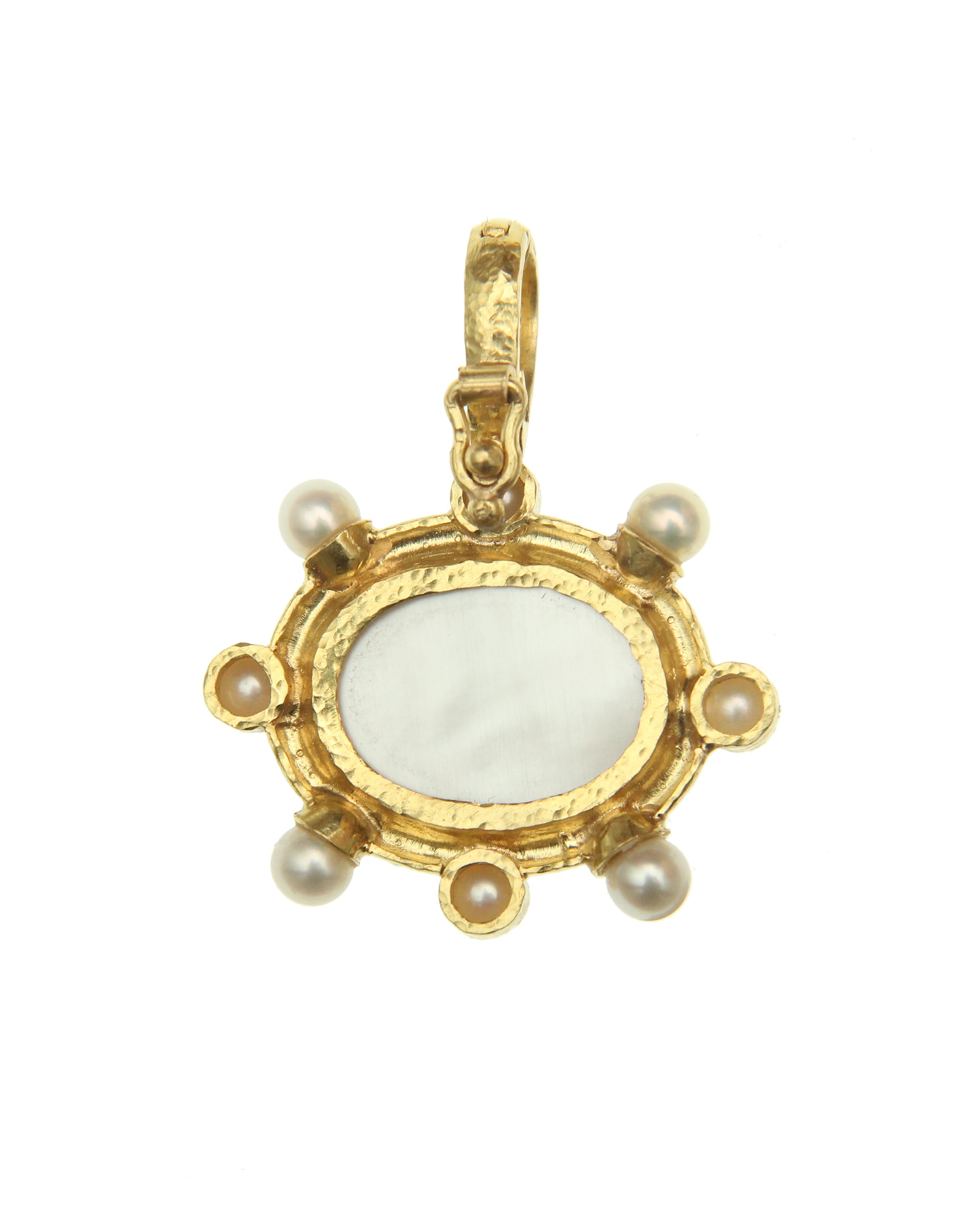 Smoke Venetian Glass 'Laurel Wreath' Pendant