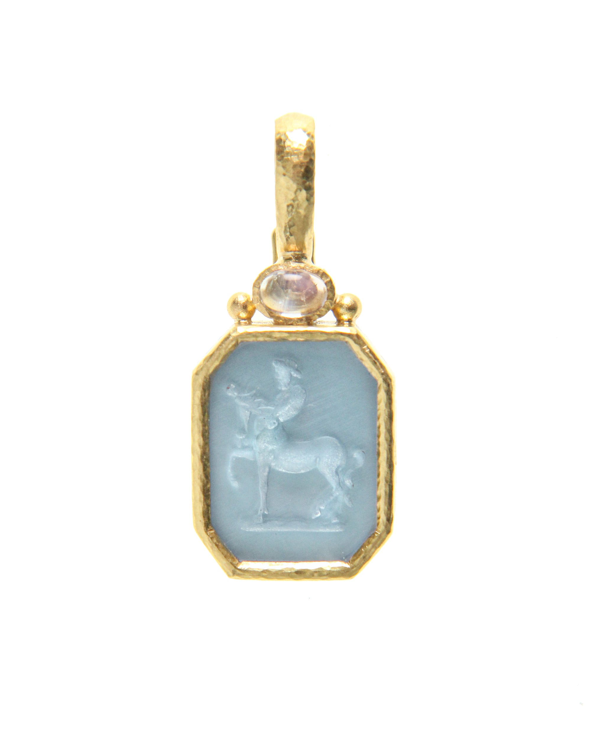 Light Aqua Venetian Glass 'Small Centaur' Pendant