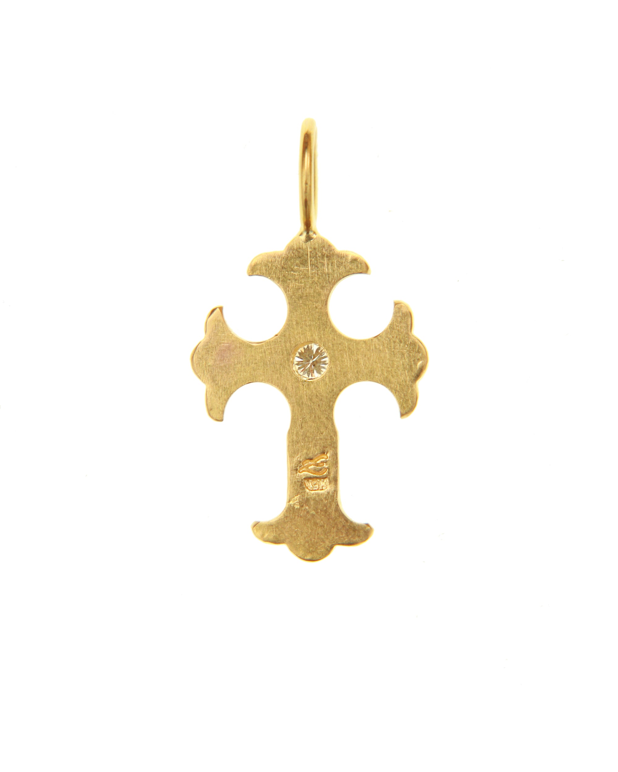 Gothic Diamond Cross Pendant