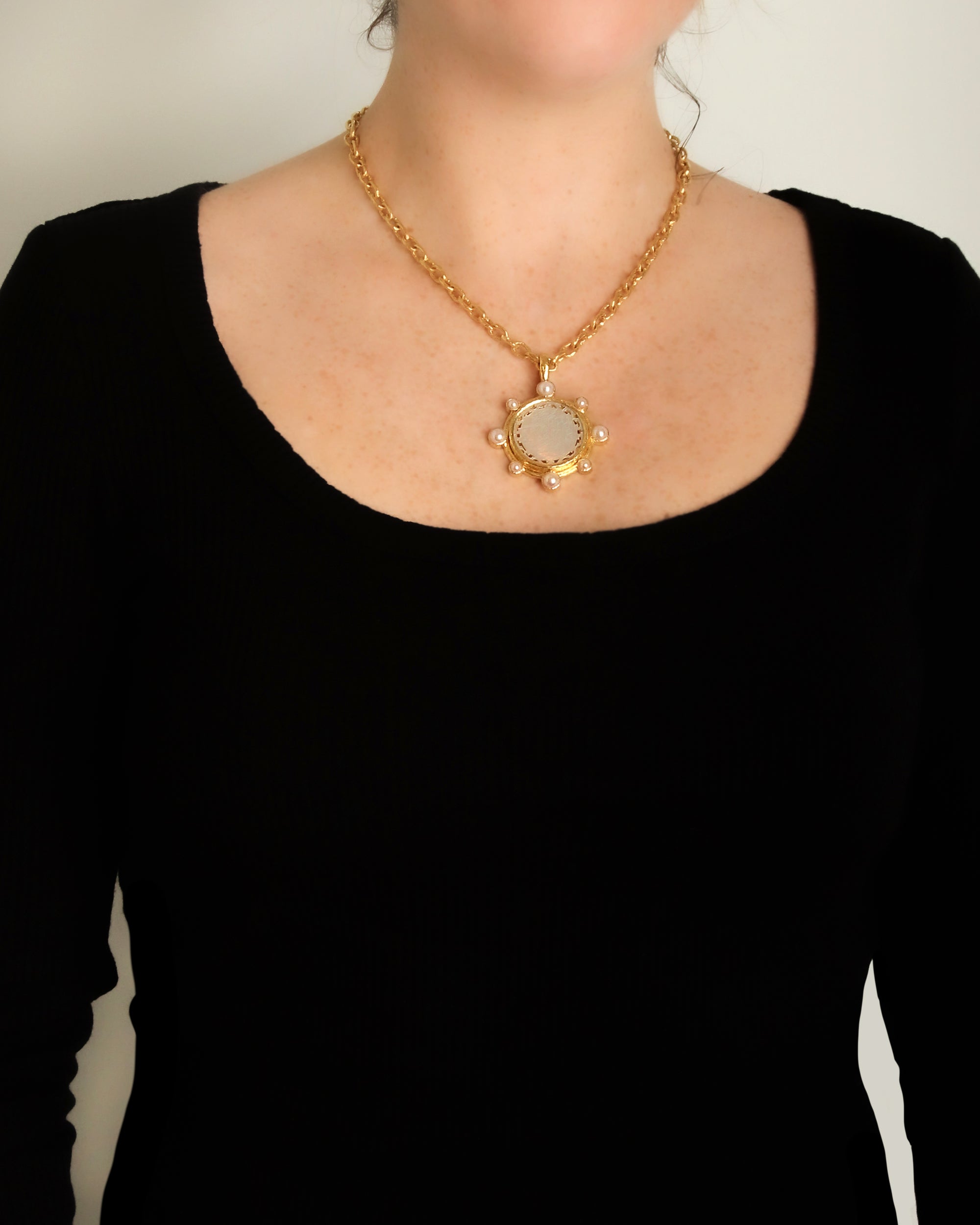 Gambling Counter and Pearl Pendant