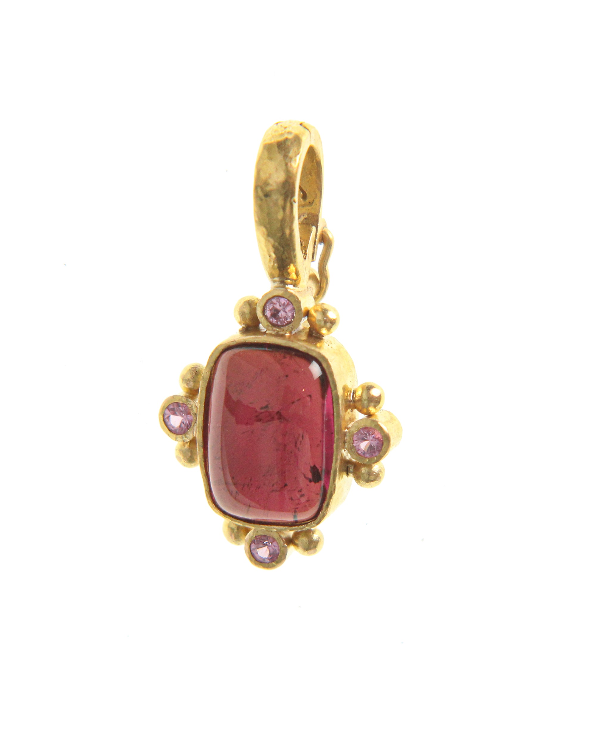 Pink Tourmaline and Sapphire Pendant