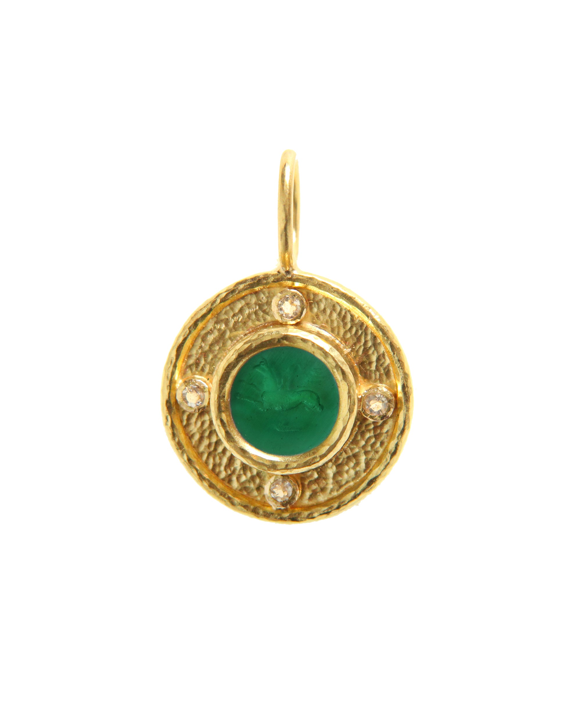 Green Venetian Glass 'Tiny Griffin' Pendant