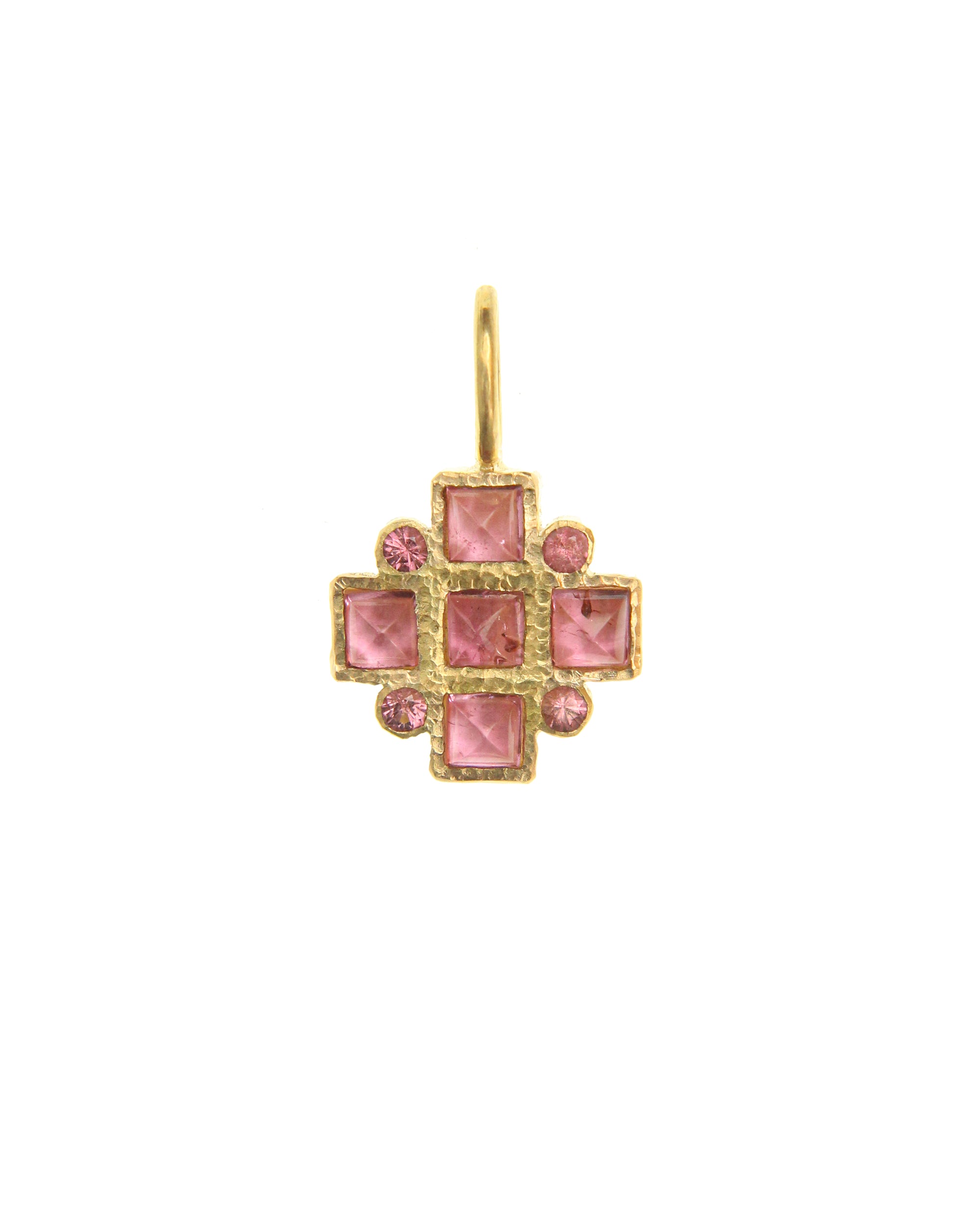 Pink Tourmaline Cross Pendant