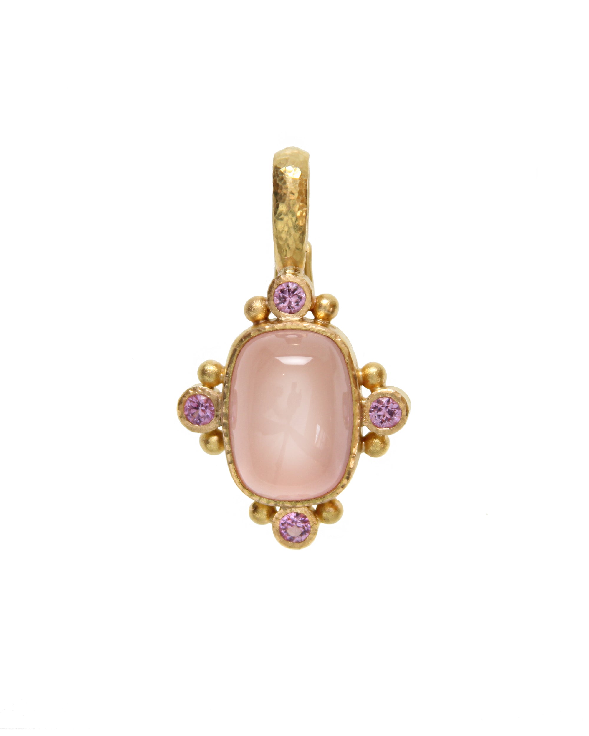 Rose Quartz and Pink Sapphire Pendant