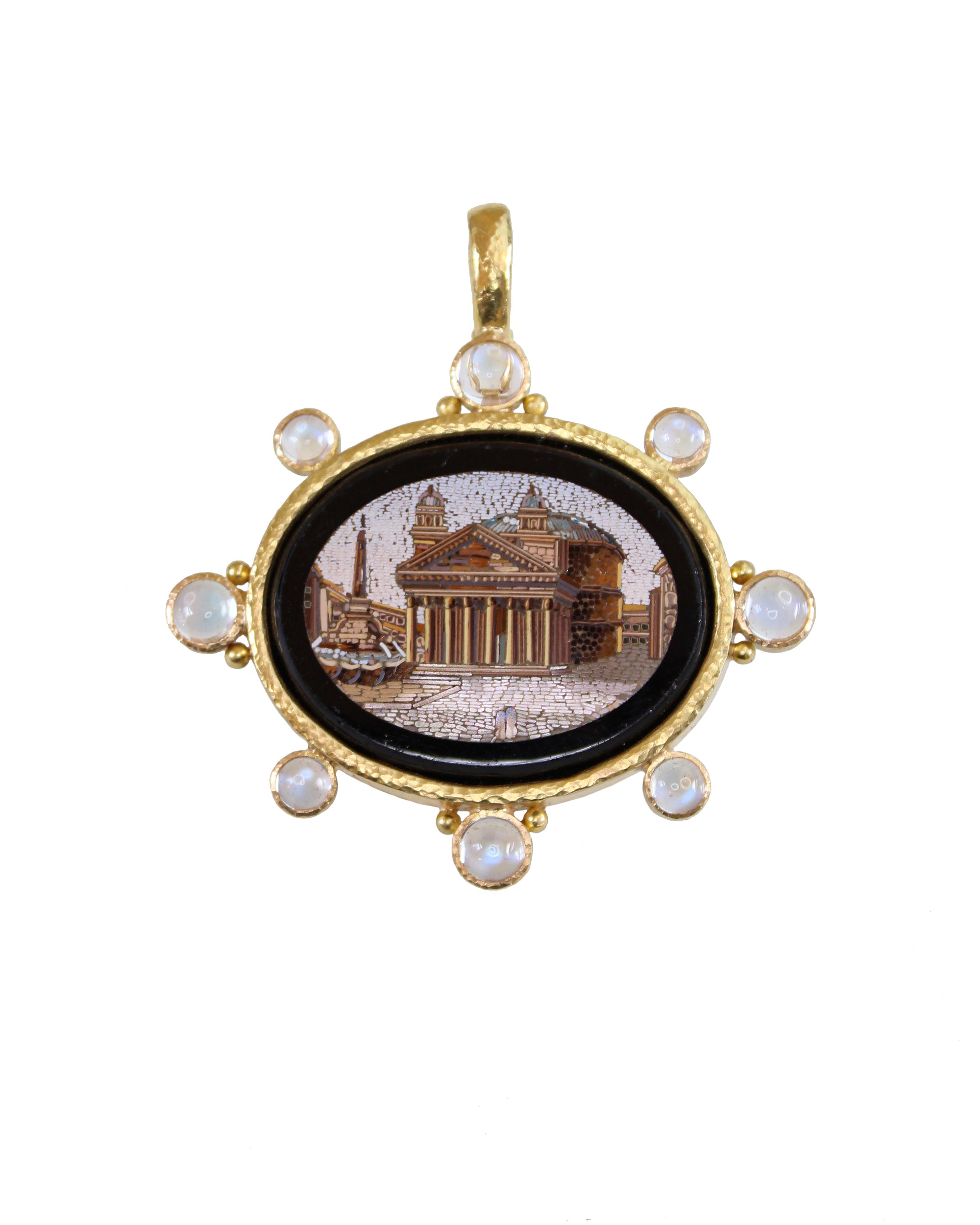 Antique 'Pantheon' Micromosaic Pendant