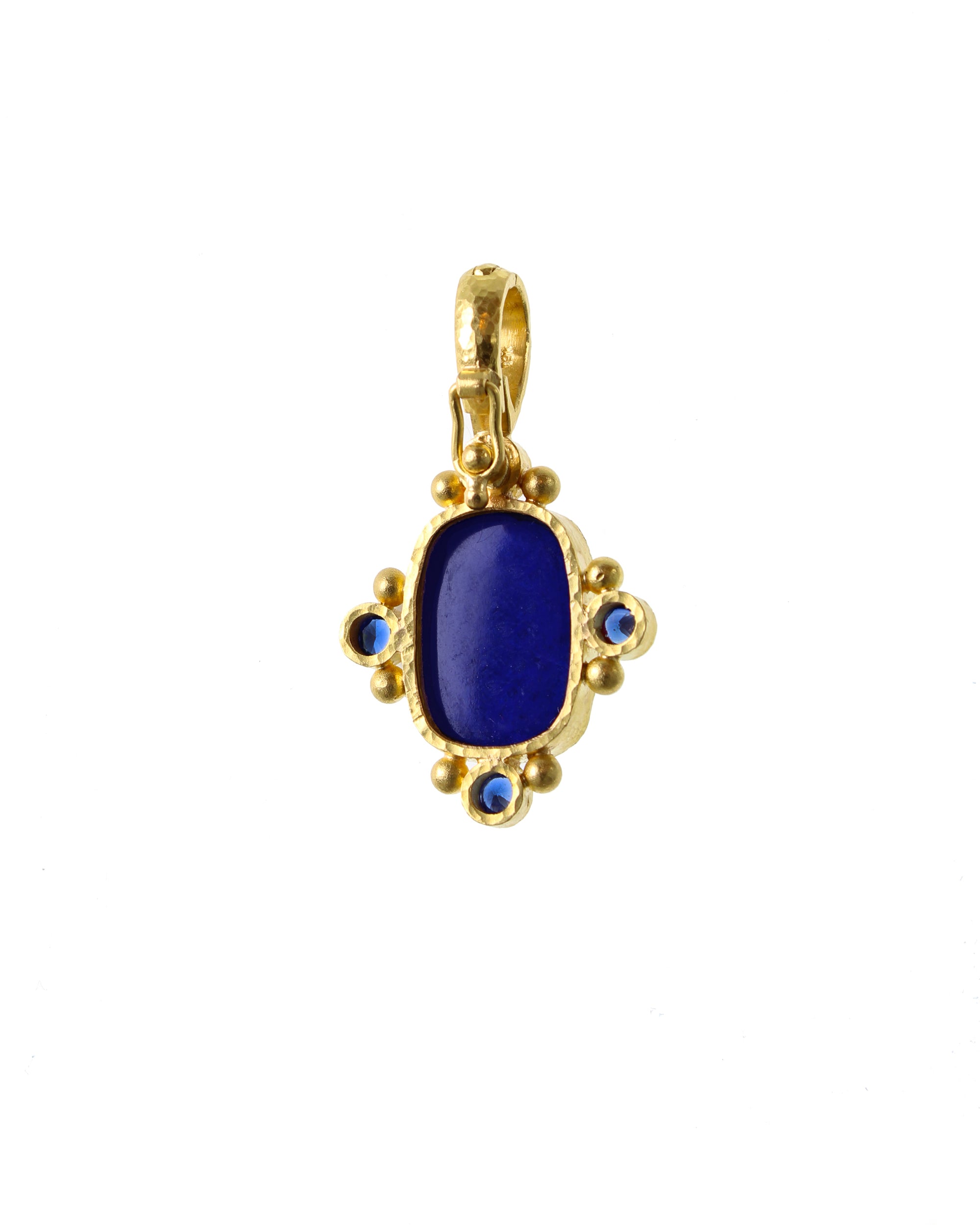 Lapis with Blue Sapphires Pendant