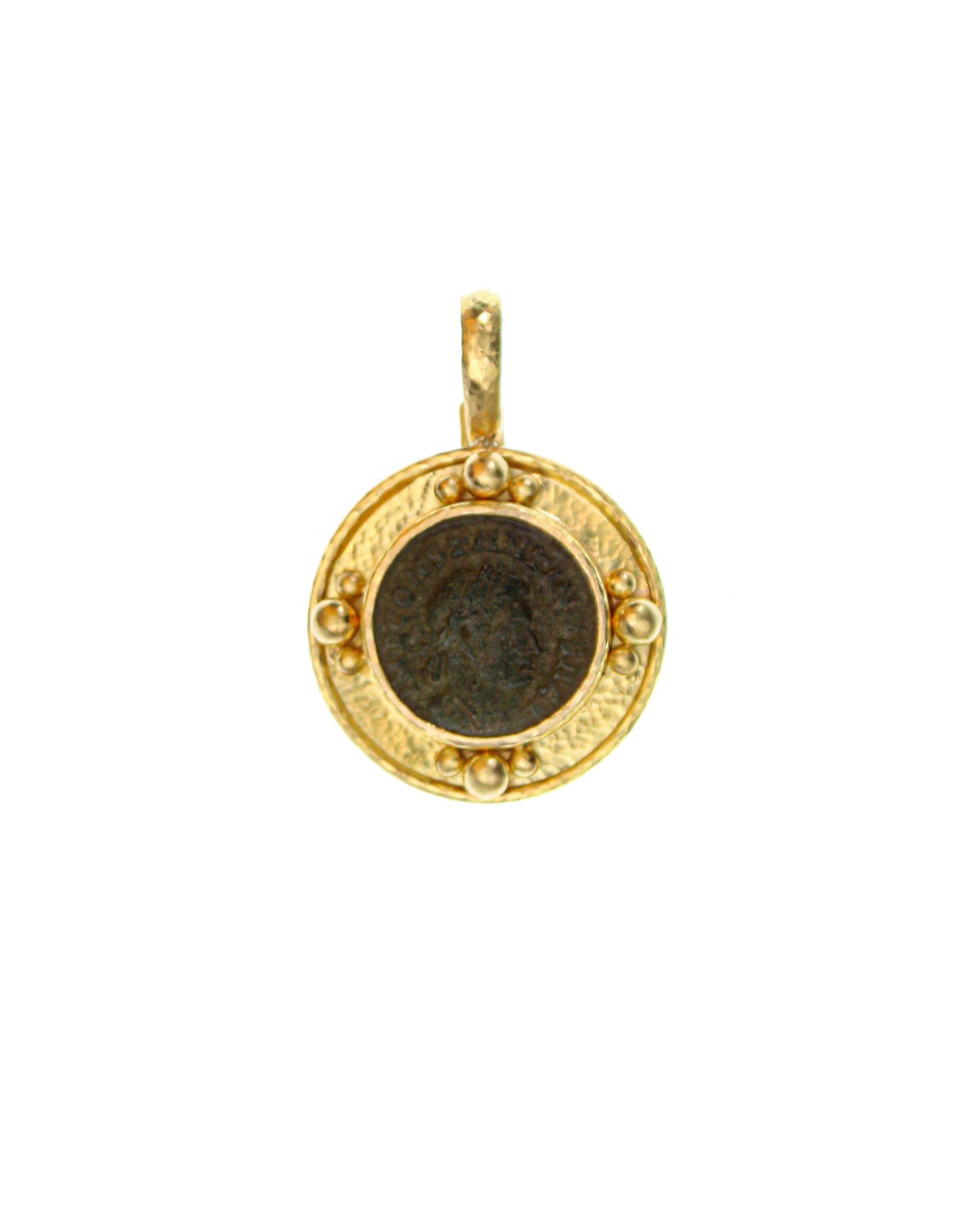 Ancient Roman Bronze Coin Pendant