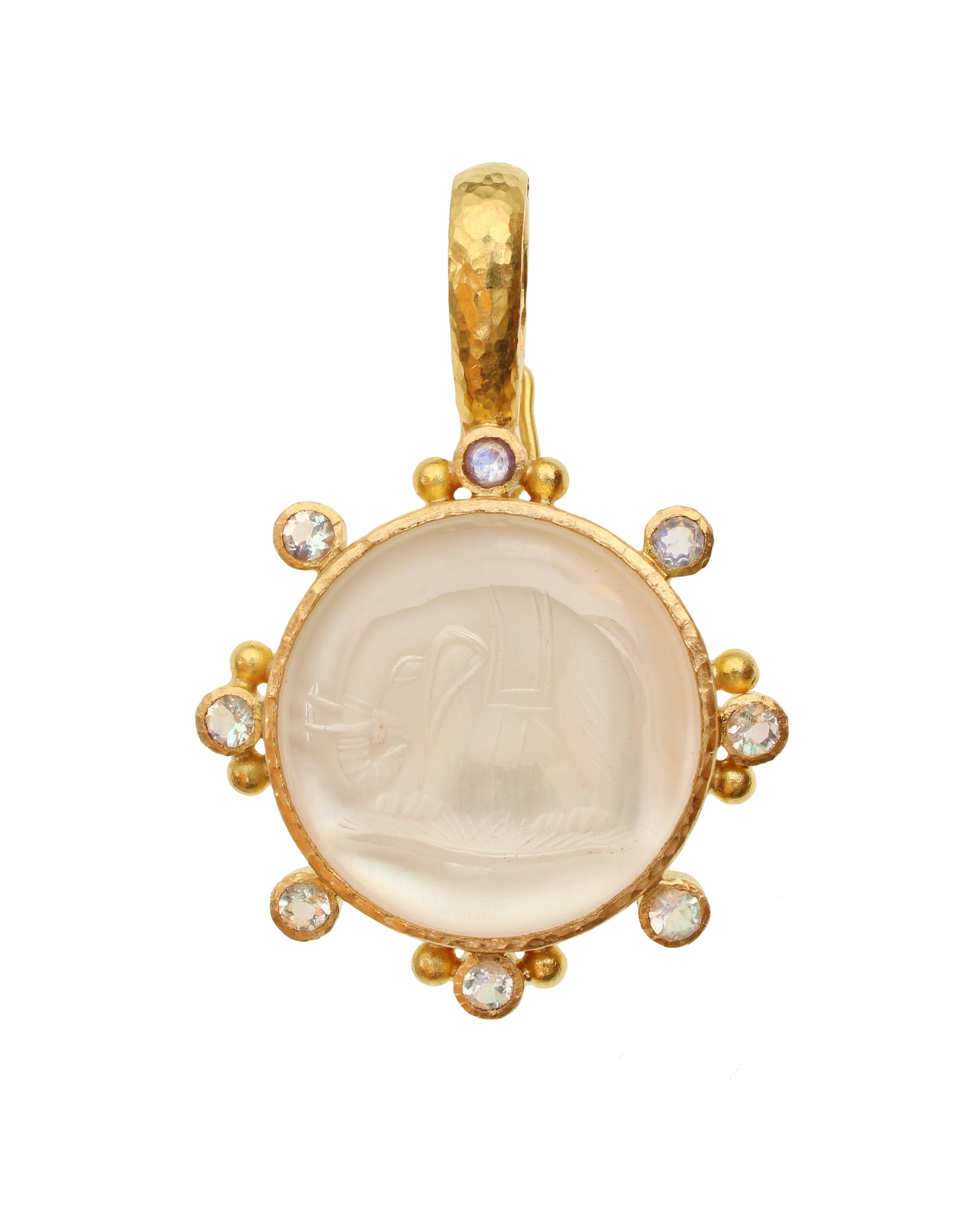 Rock Crystal and Moonstone Pendant