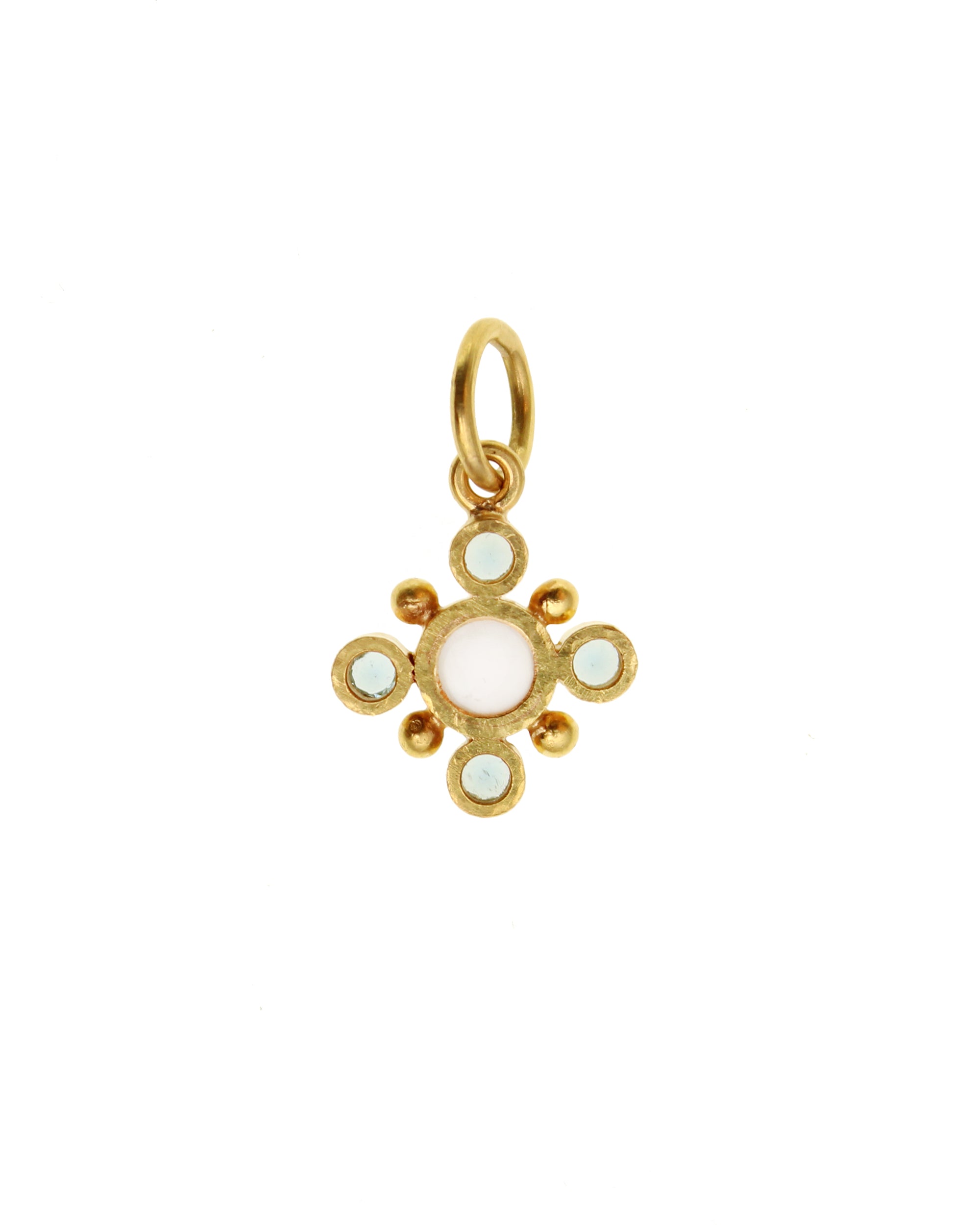 Aquamarine Jump Ring Pendant