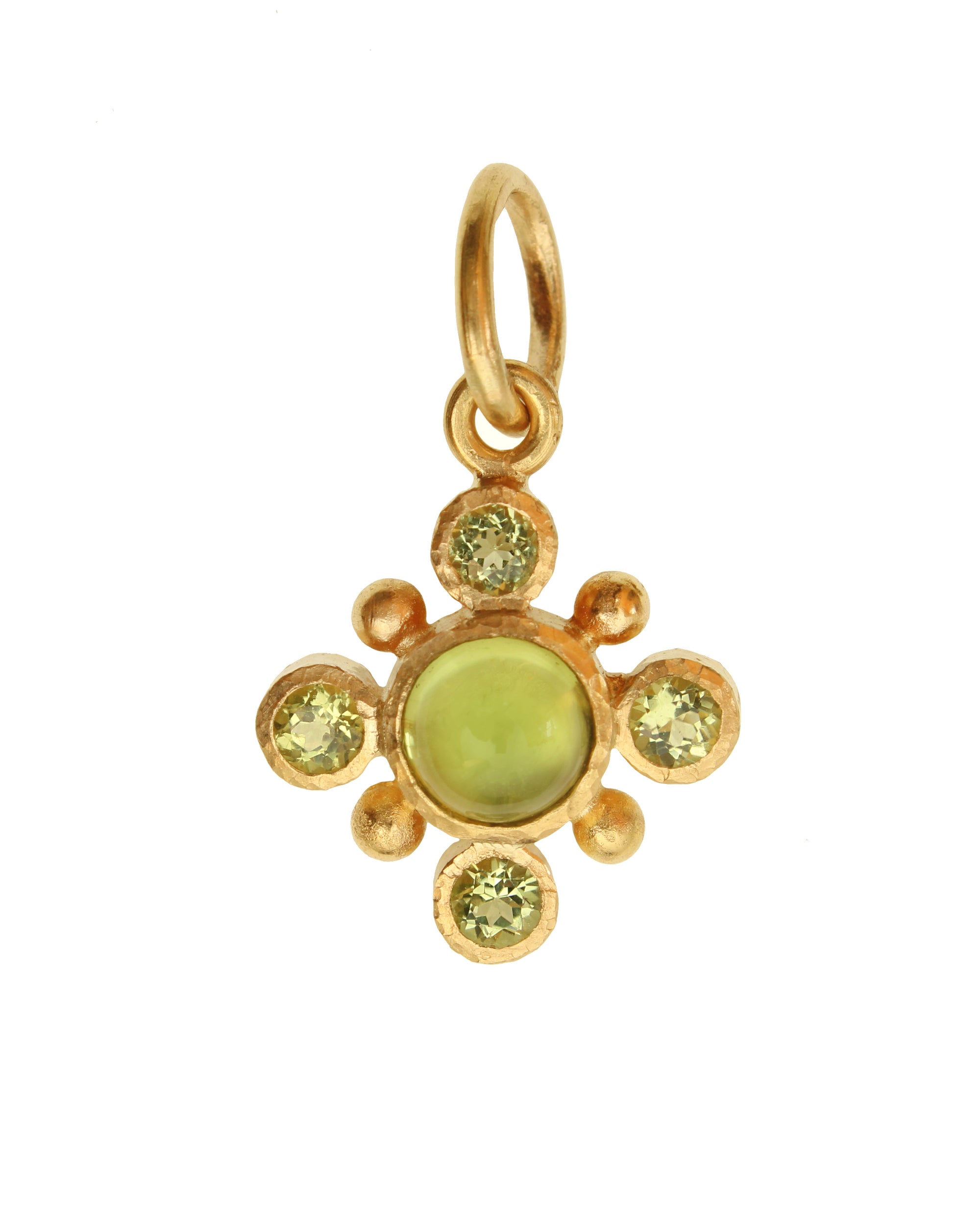 Peridot Swinging Jump Ring Pendant