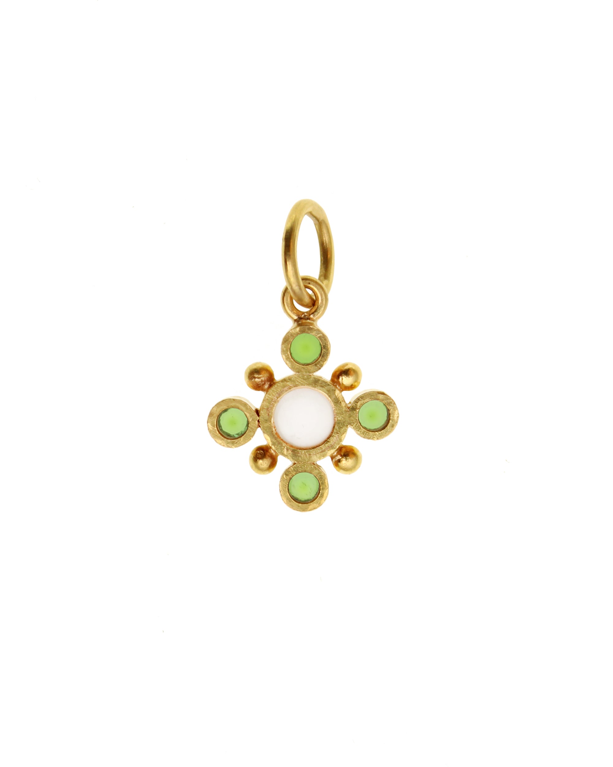 Peridot Swinging Jump Ring Pendant