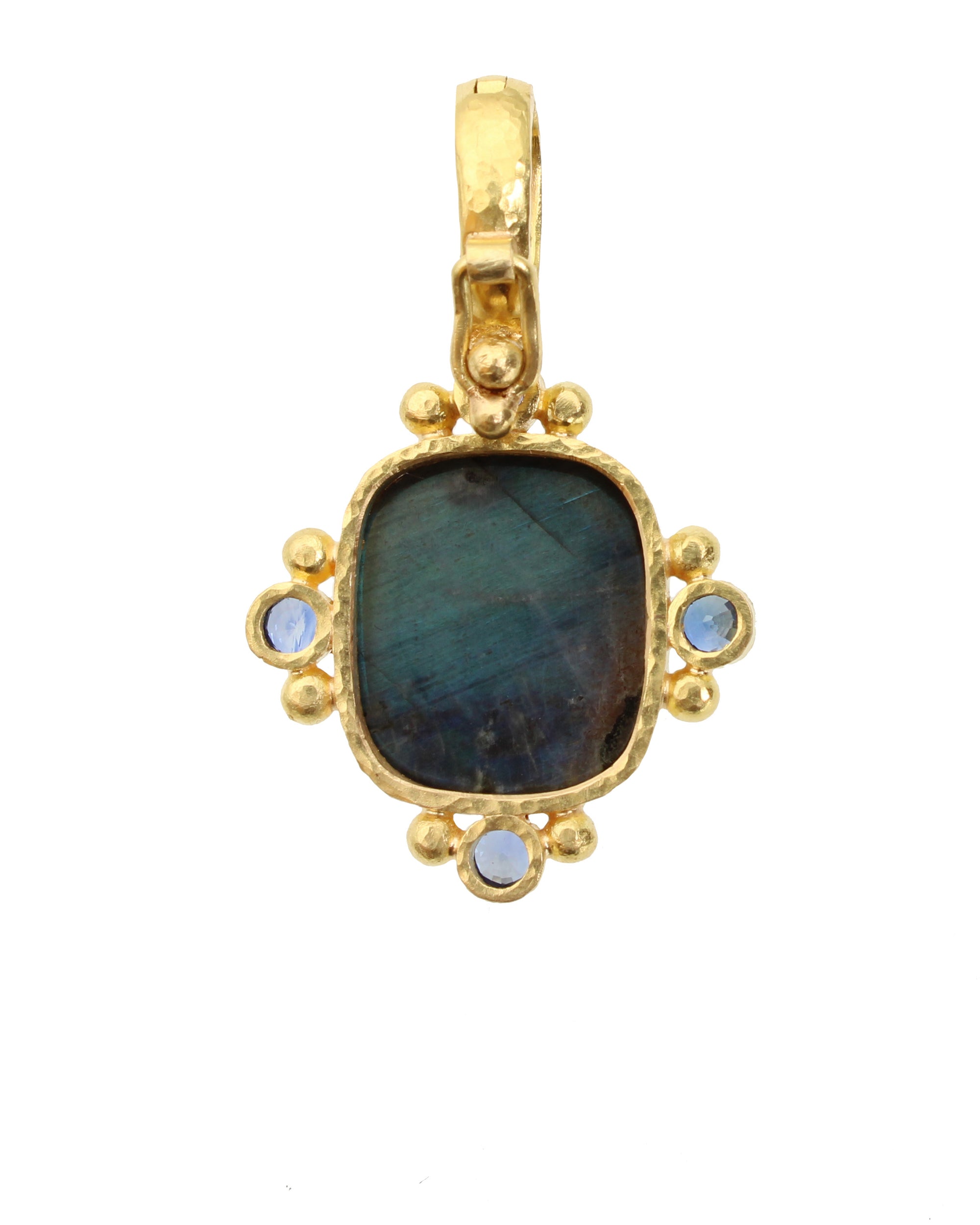 Labradorite and Blue Sapphire Pendant