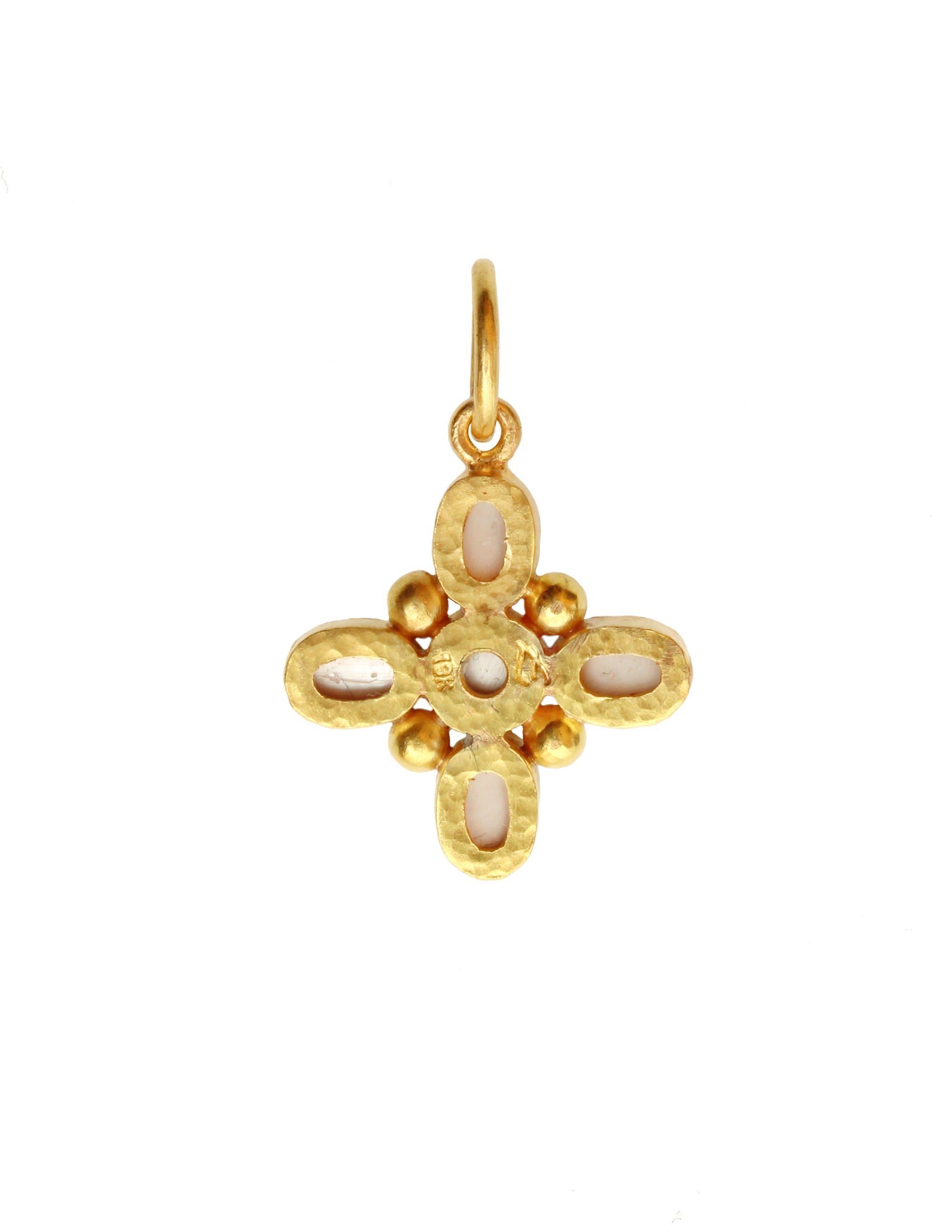 Pink Tourmaline 'Clover' Jump Ring Pendant