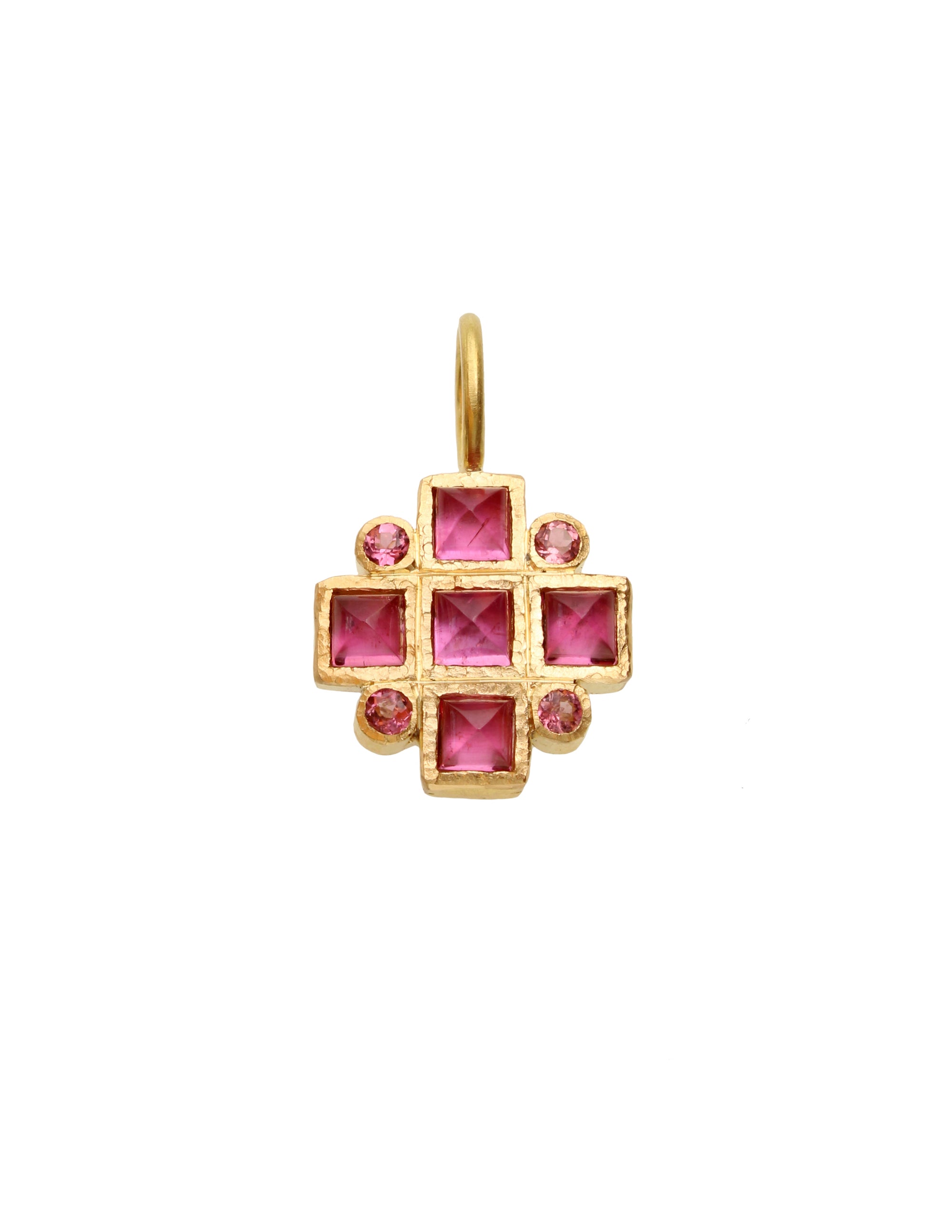 Pink Tourmaline Jump Ring Pendant
