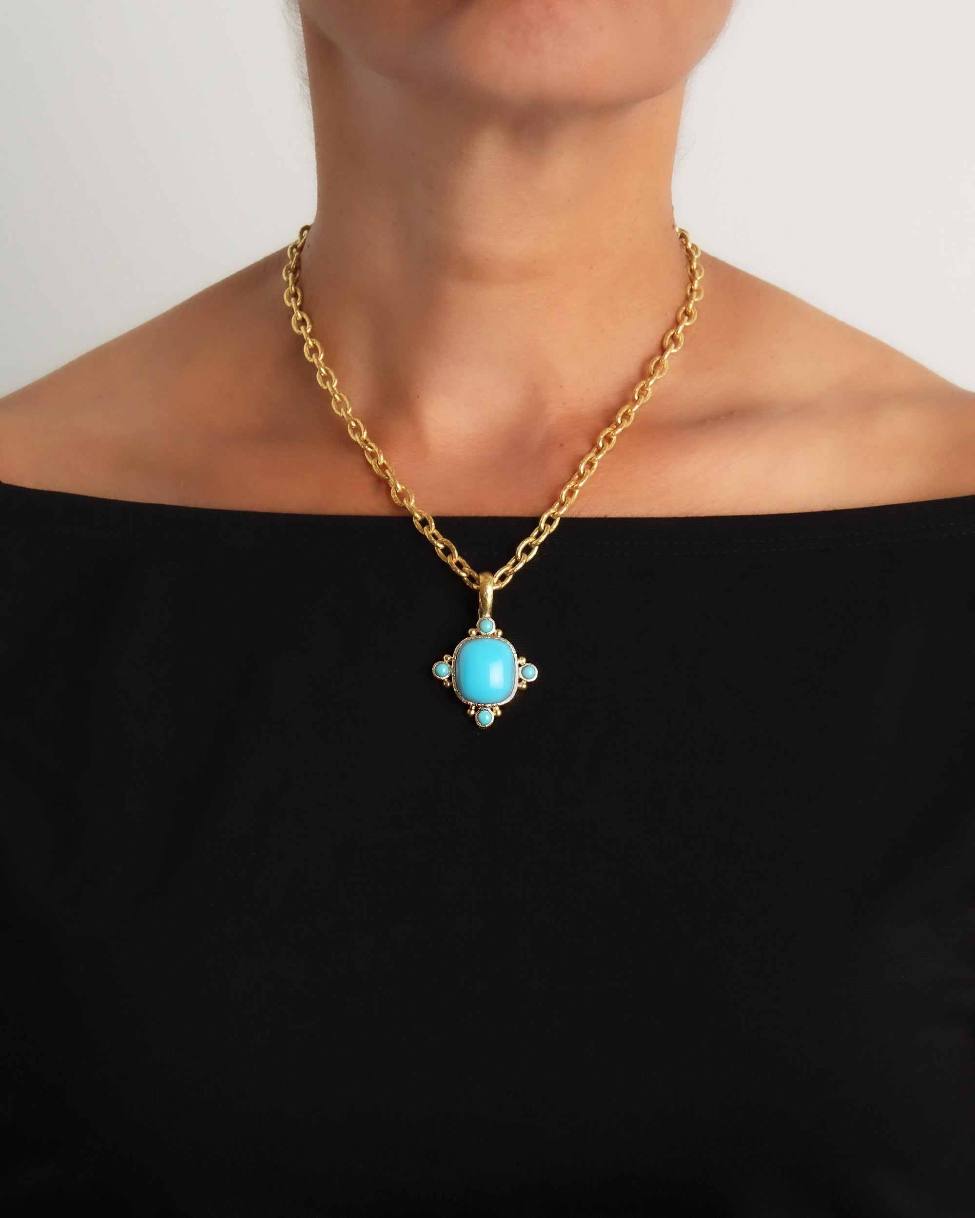 Sleeping Beauty Turquoise Pendant