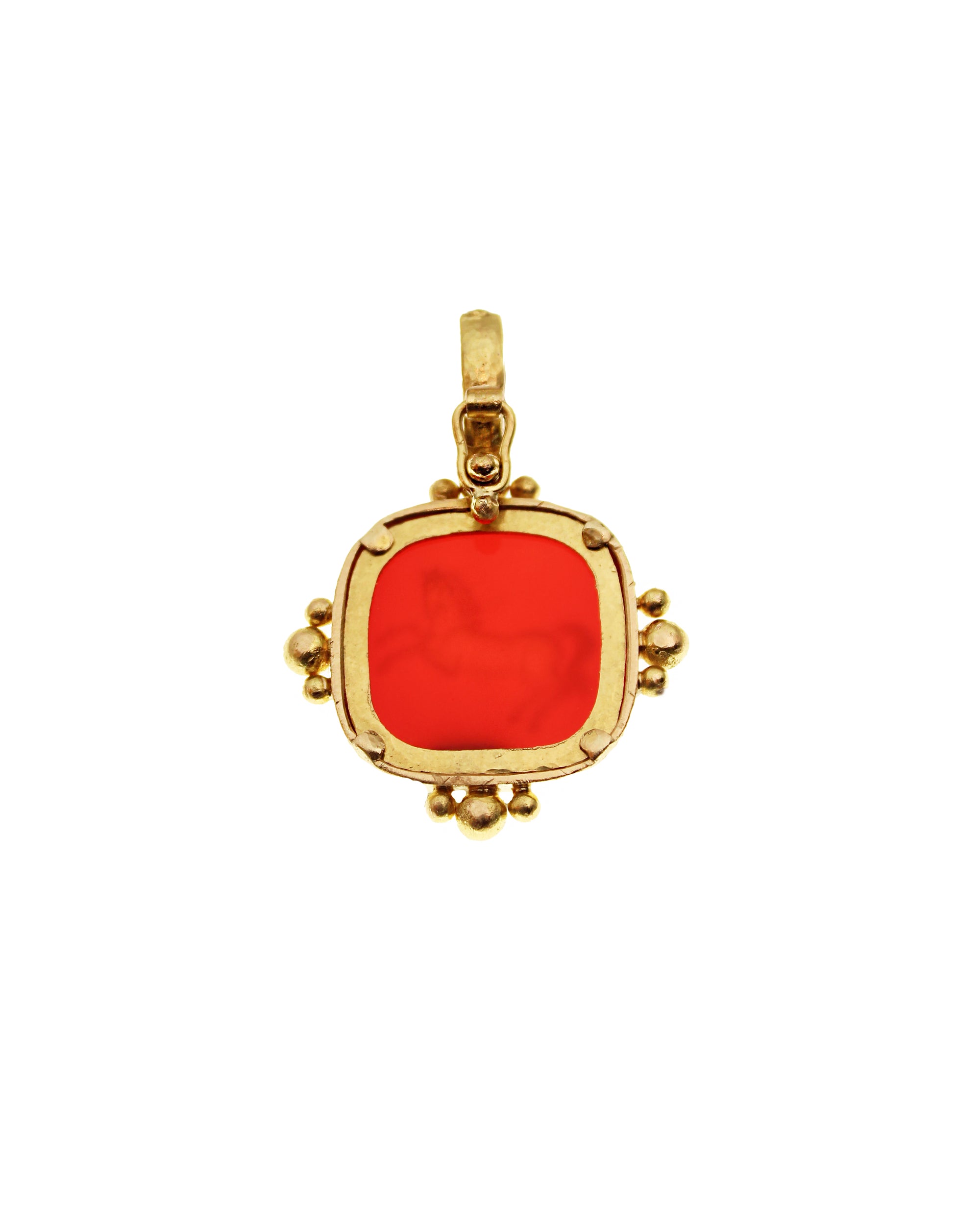 Carnelian 'Rearing Horse' Pendant