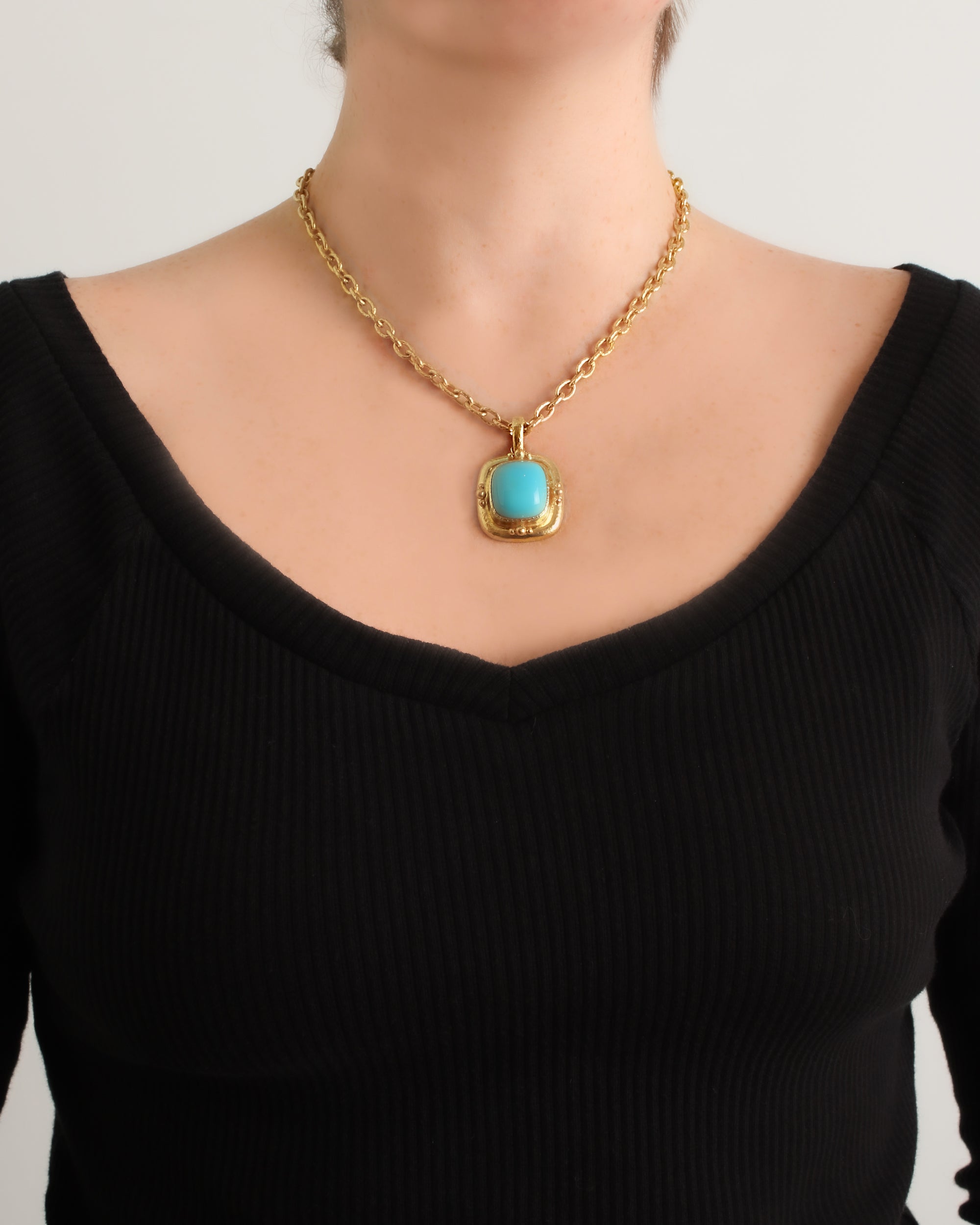 Sleeping Beauty Turquoise Pendant