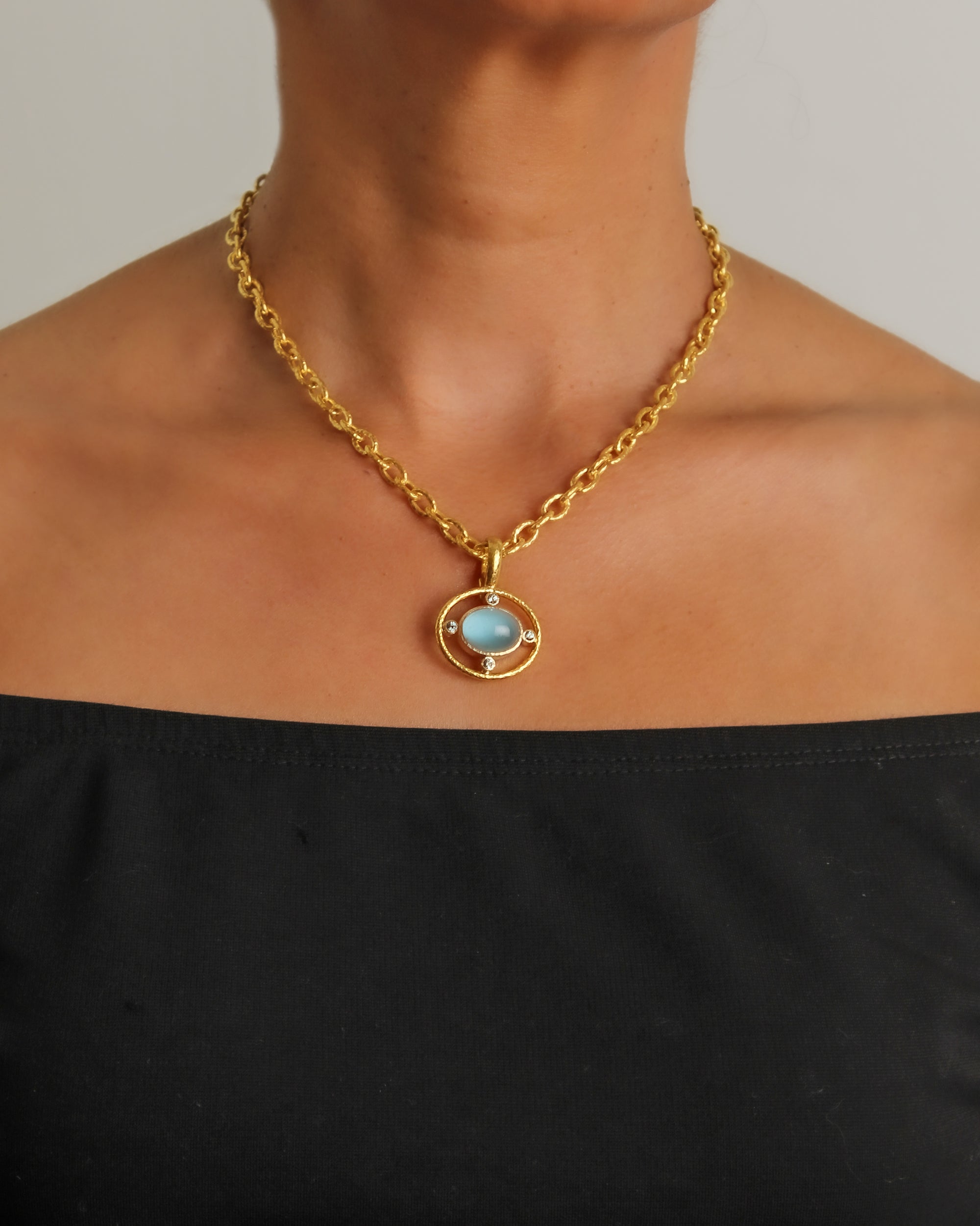 Aquamarine and Blue Zircon Pendant