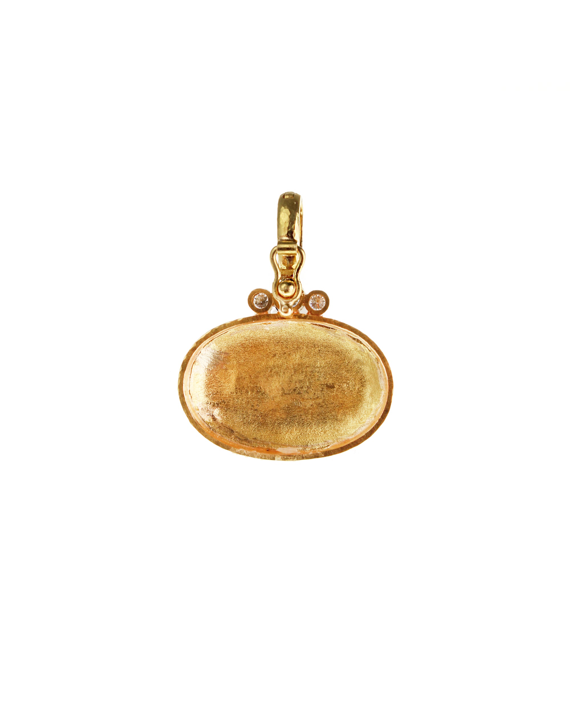 Gold 'Goddess with Chariot' and Diamond Pendant