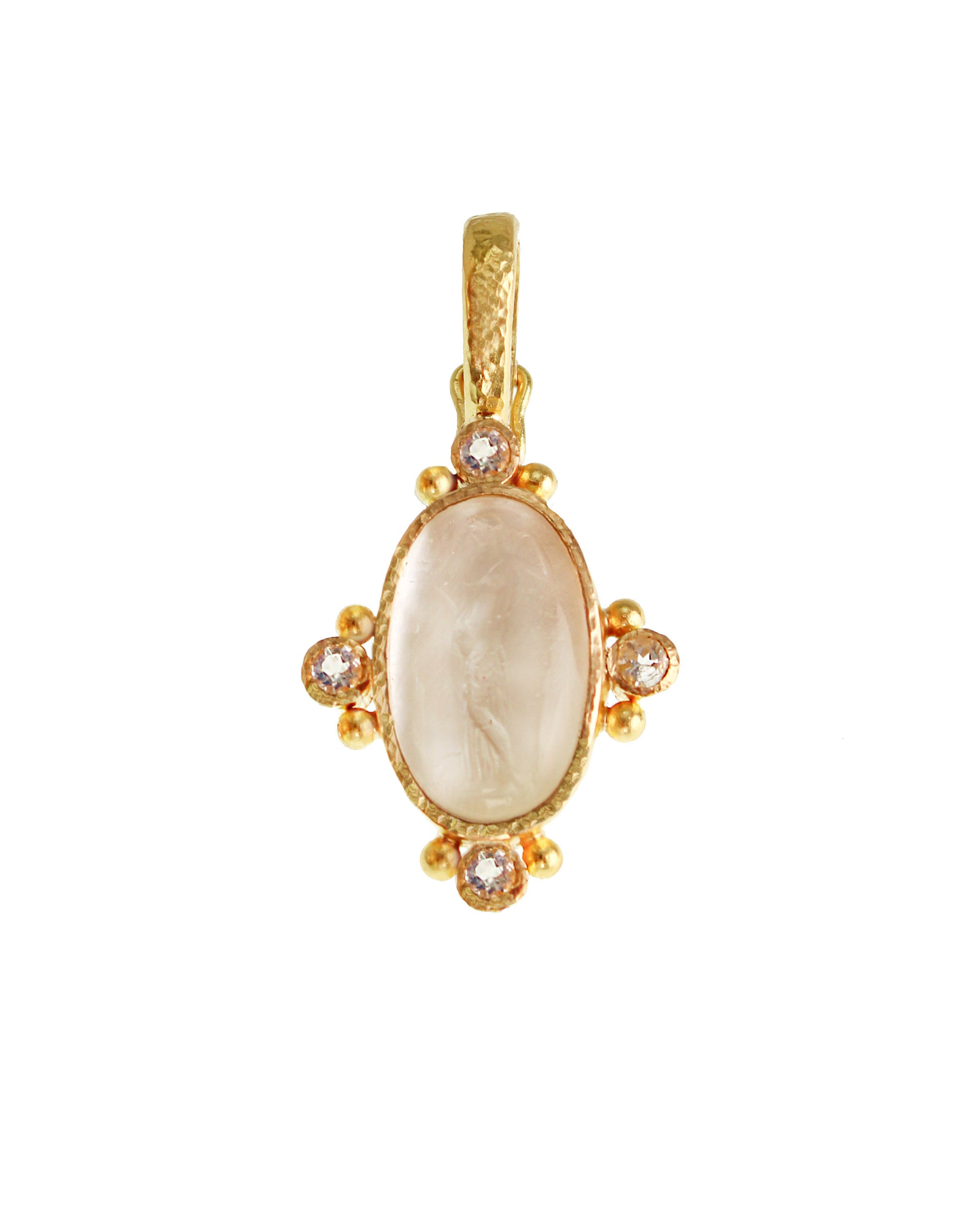 Crystal Venetian Glass 'Standing Goddess' Pendant