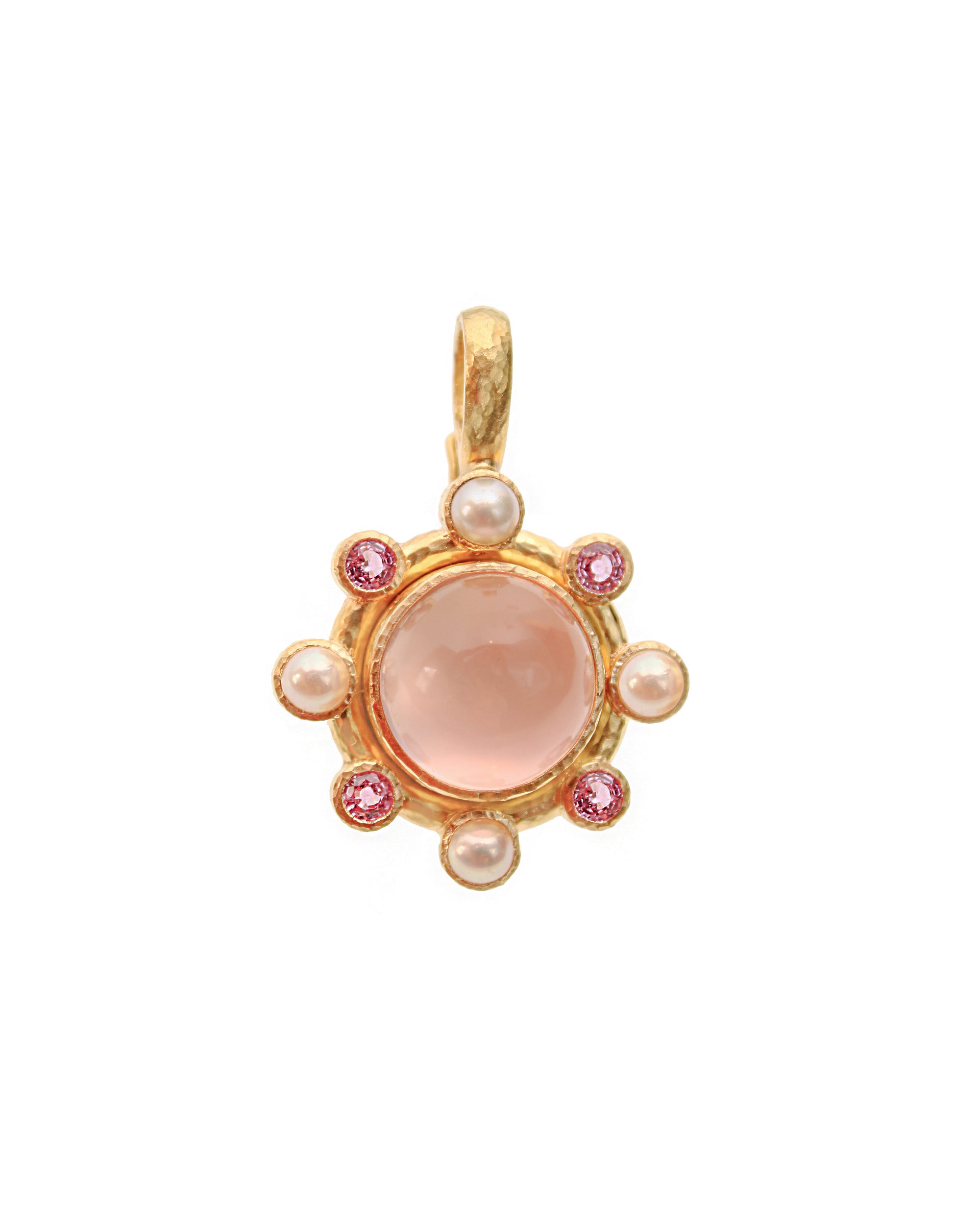 Rose Quartz and Pink Sapphire Pendant