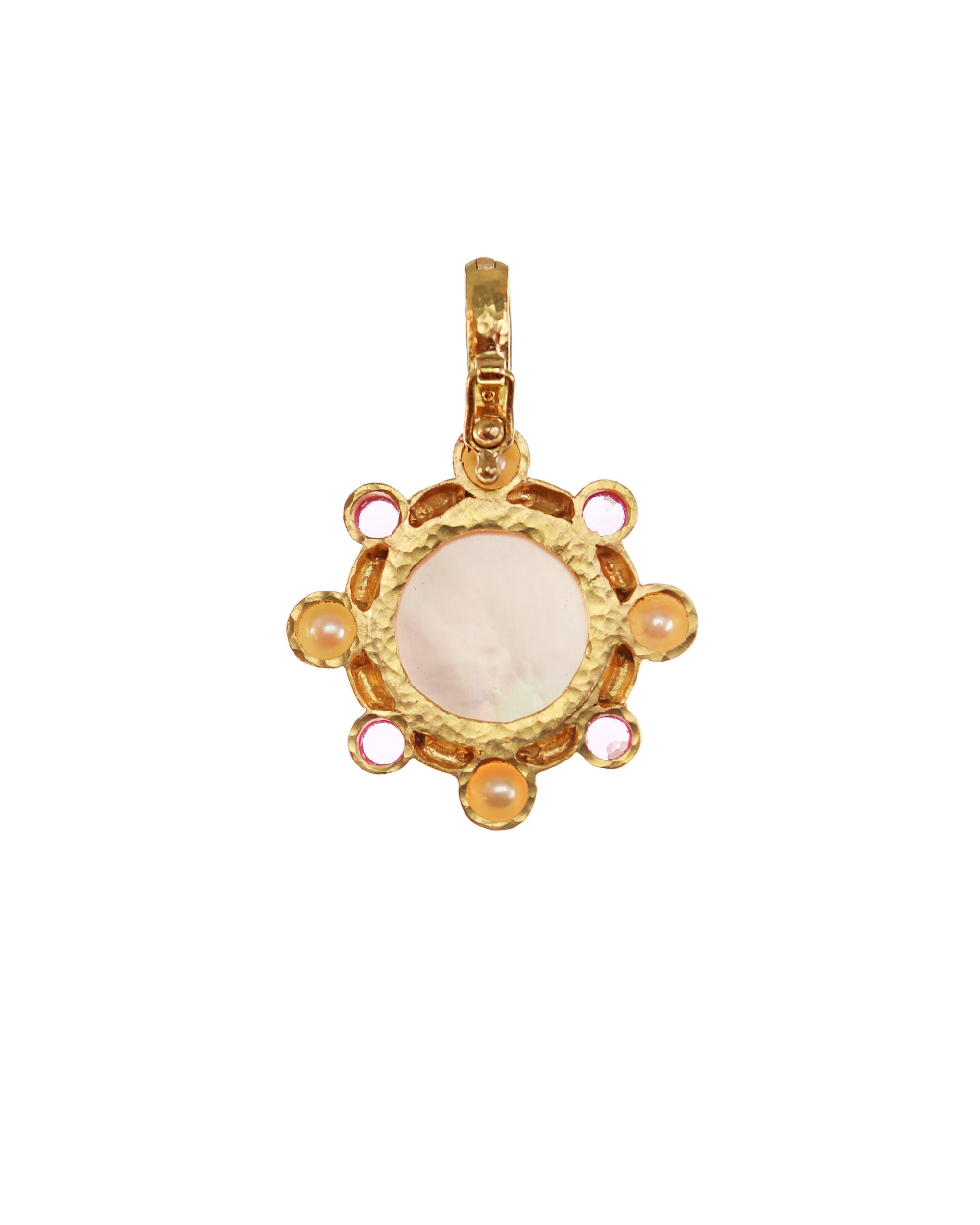 Rose Quartz and Pink Sapphire Pendant