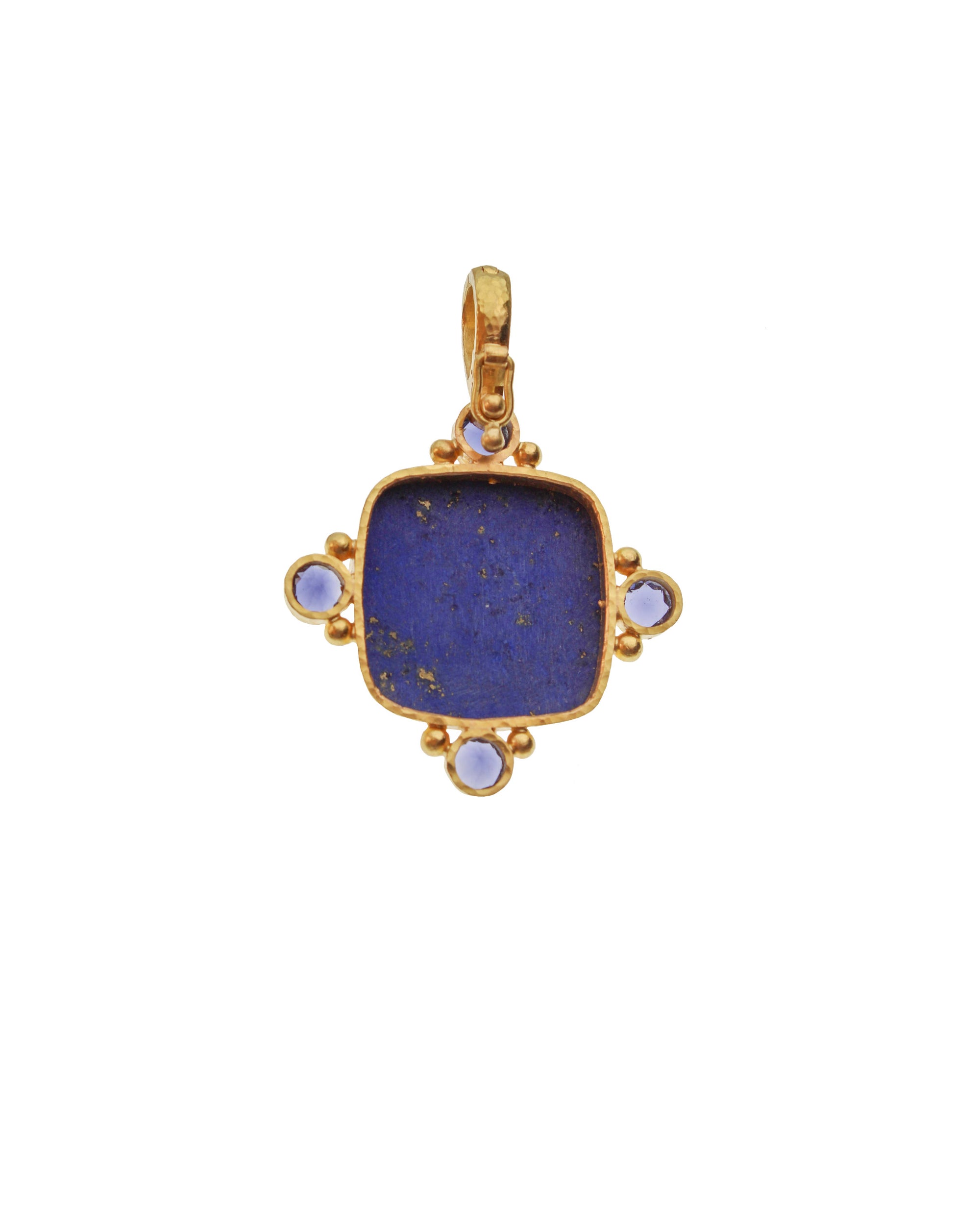 Lapis and Iolite Pendant