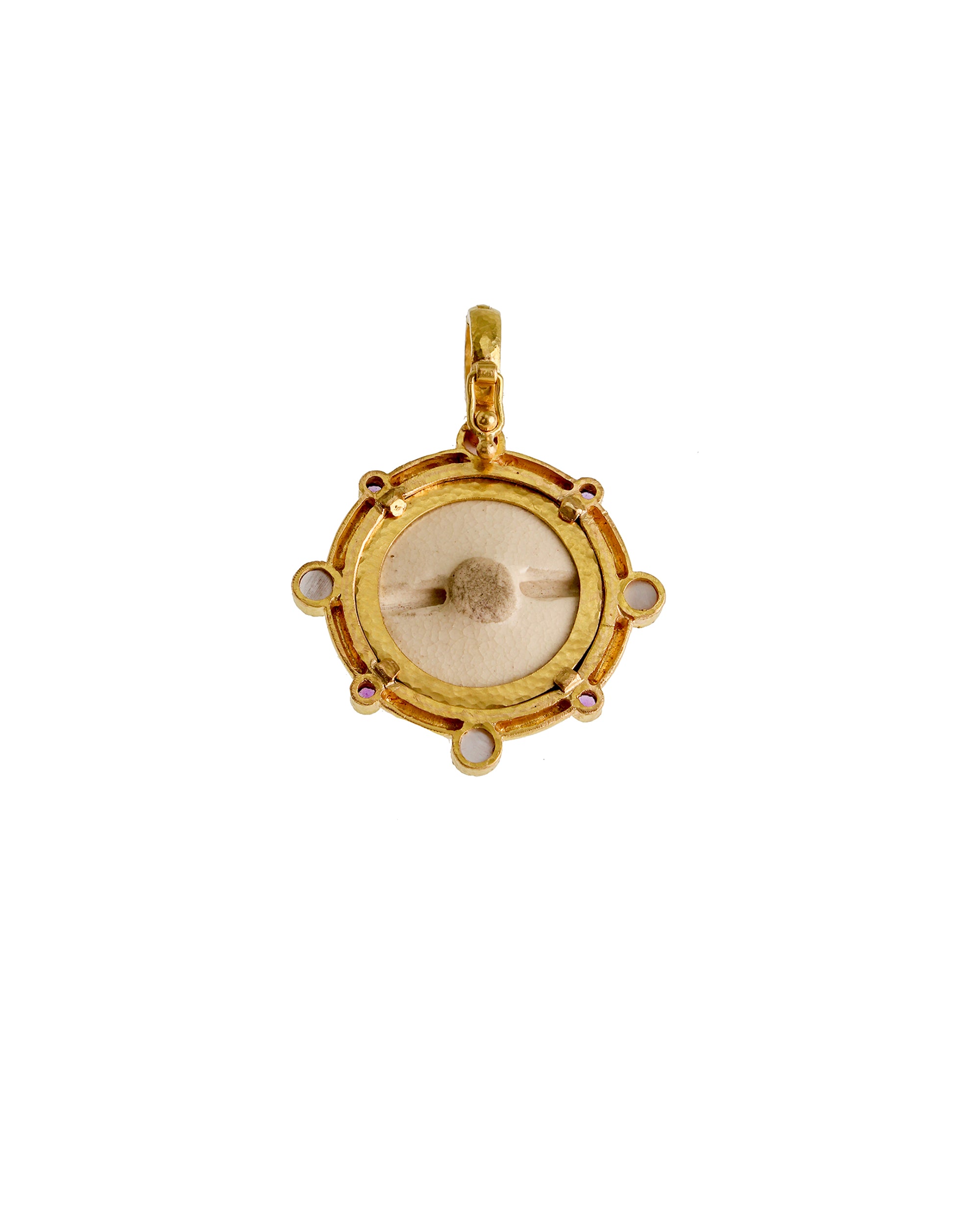 Antique Satsuma Porcelain 'Wisteria' Pendant
